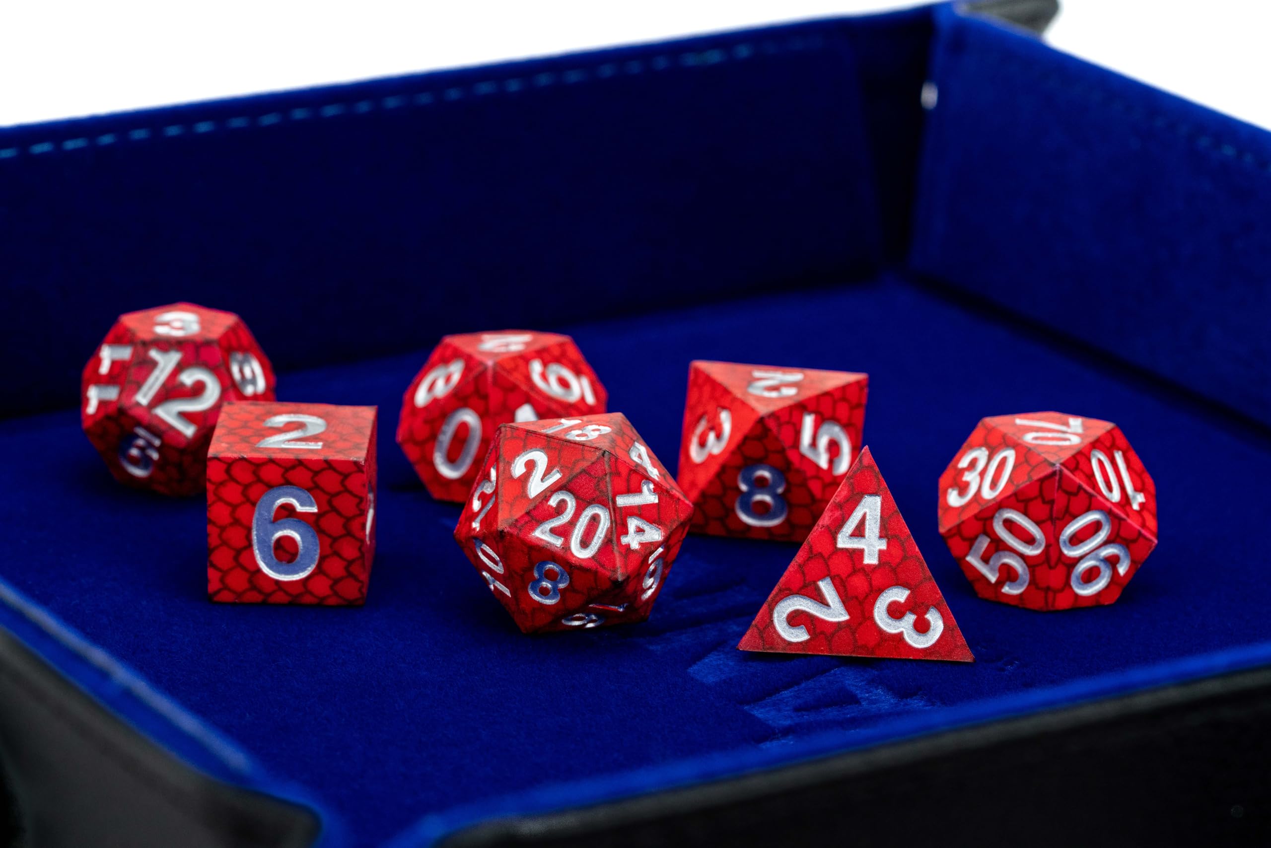 Metallic Dice Games Dragon Storm Red Dragon Scales Silicone Dice Set 6