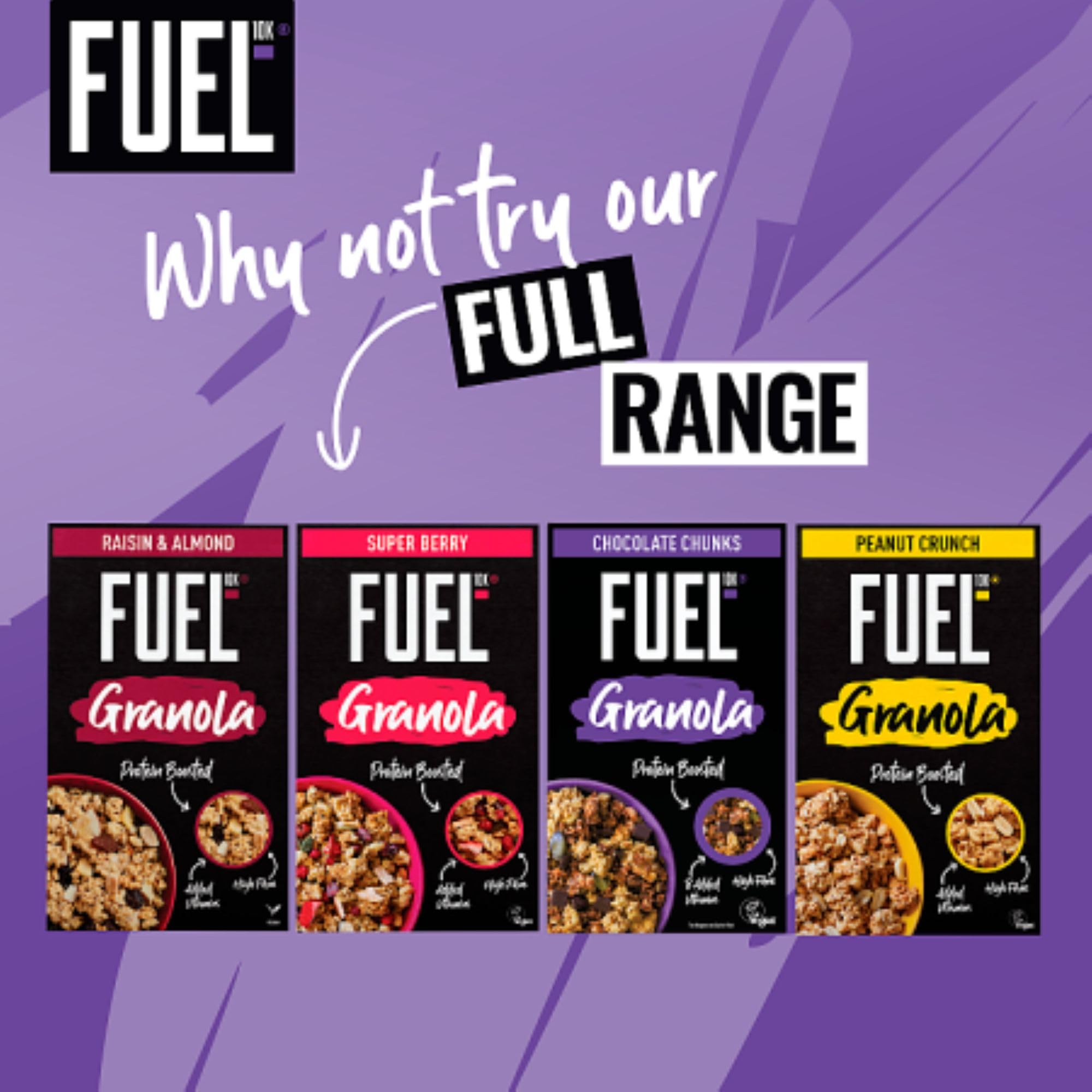 FUEL10K Chocolate Chunks Protein Granola Breakfast Cereal - High Protein, Chunky Granola with Dark Chocolate 6