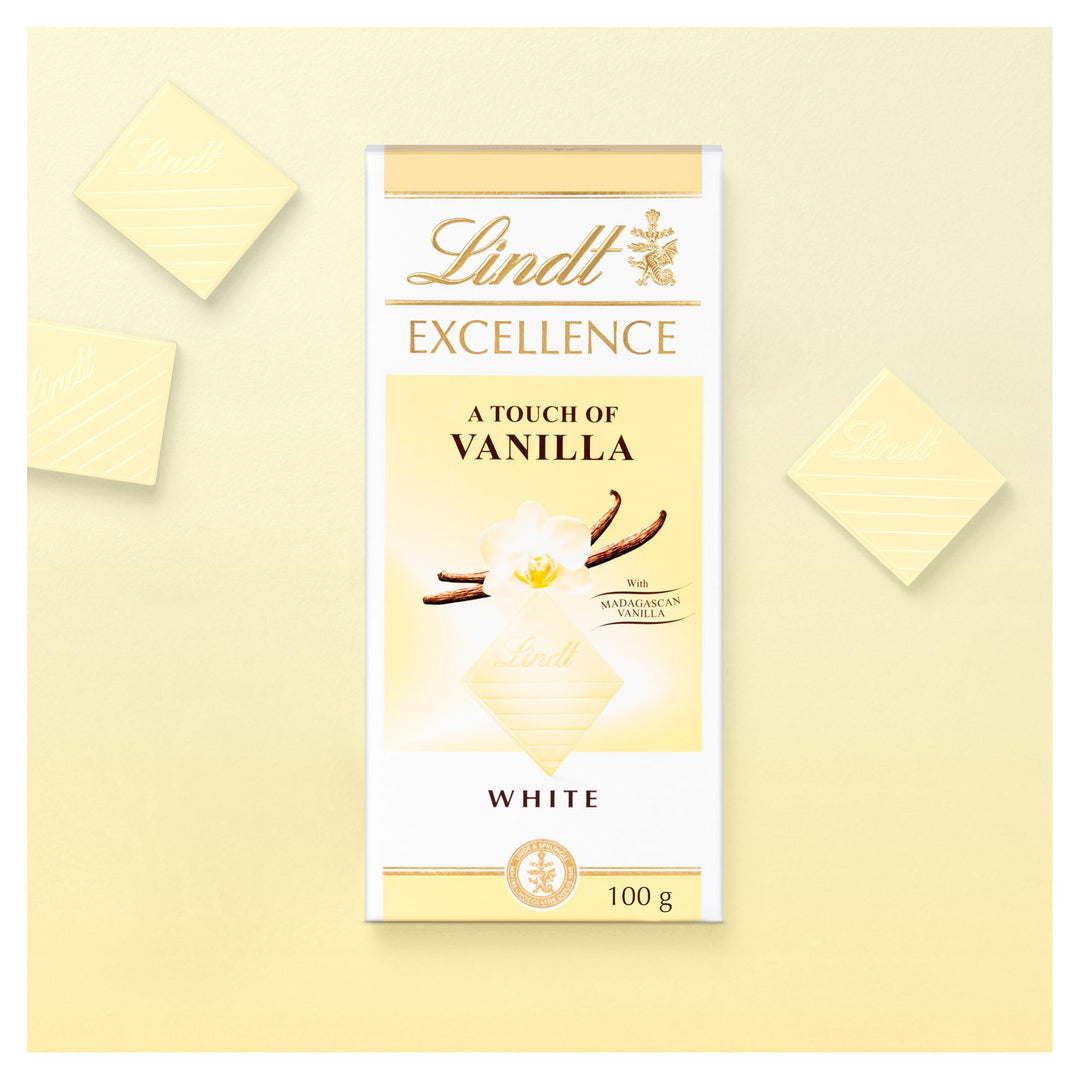 Lindt EXCELLENCE White Chocolate Bar with Madagascan Vanilla - 100g