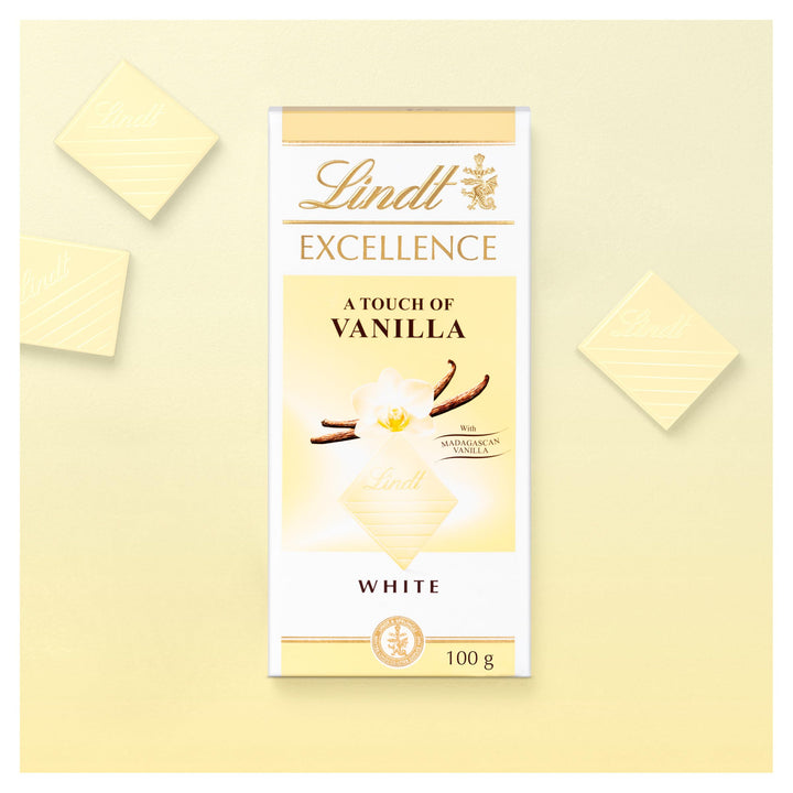 Lindt EXCELLENCE White Chocolate Bar with Madagascan Vanilla - 100g