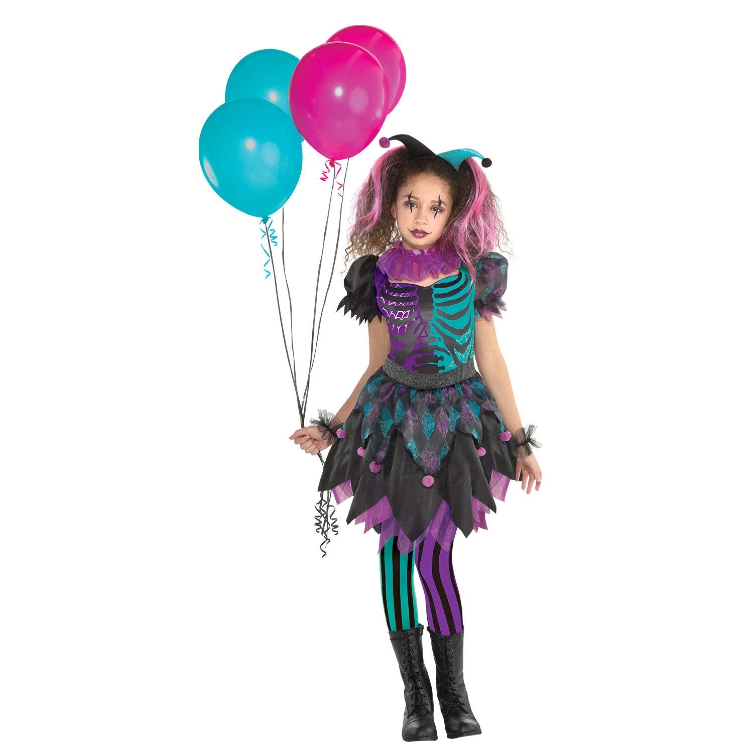 Amscan Haunted Harlequin Costume - Girls 8-10 Years 1