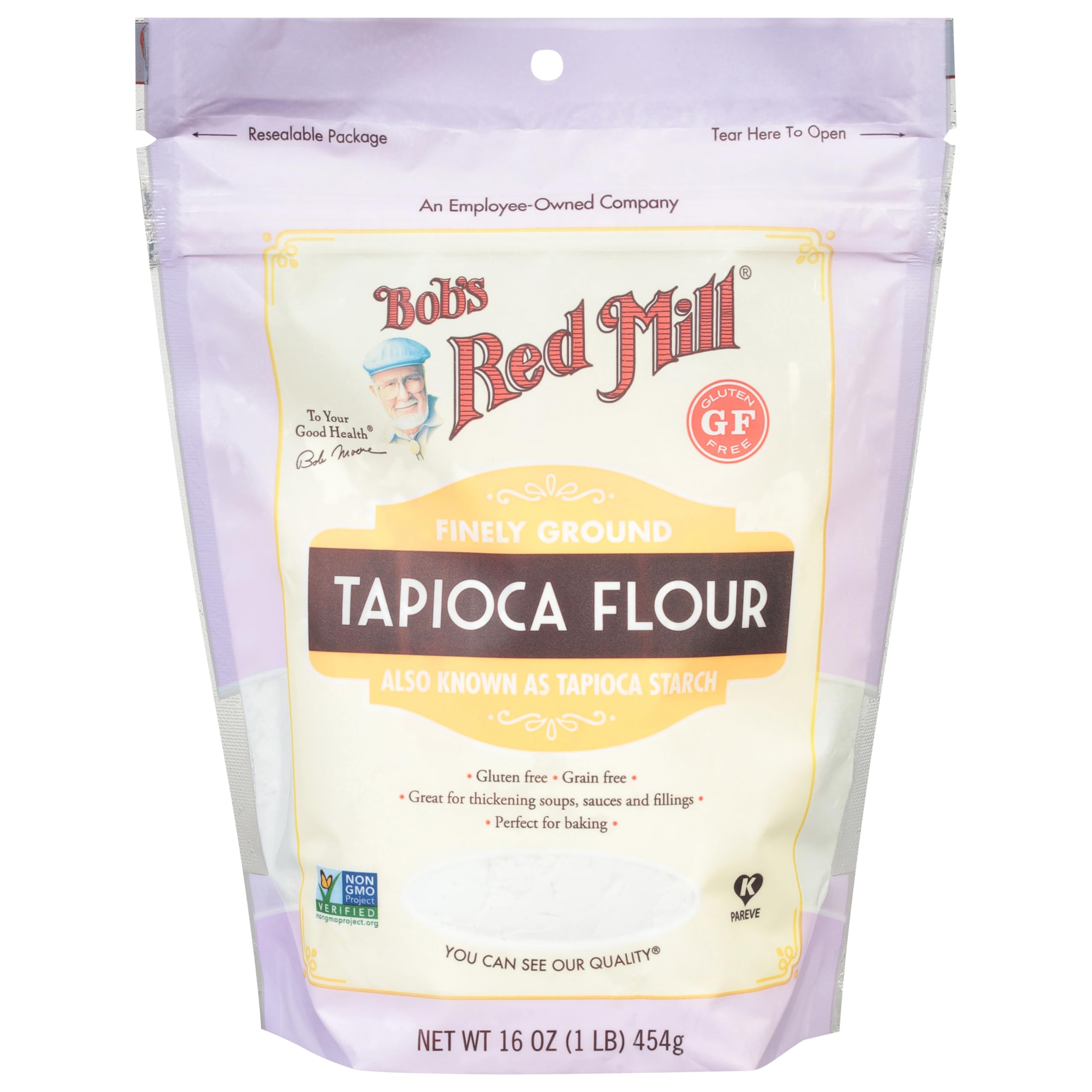 Bob's Red Mill Gluten Free Tapioca Flour (Starch) - Baking & Thickening | 454g Pouch 1