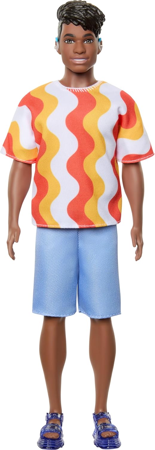 Barbie Ken Fashionista Doll - Red and Orange Shirt, 3+ Years 1