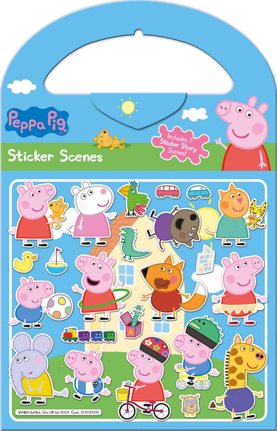 Paper Projects Peppa Pig Sticker Scene Activity Set - Reusable Foil Stickers with 6 Scenes 1