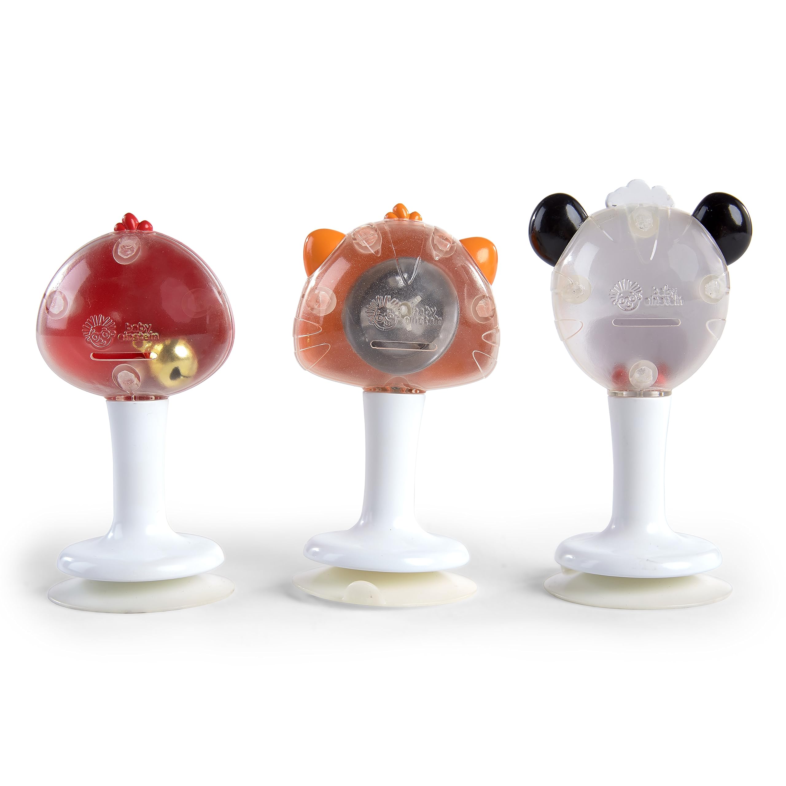 Baby Einstein Rattle & Jingle Trio Suction Toys for Ages 6 Months+ | Silicone 3