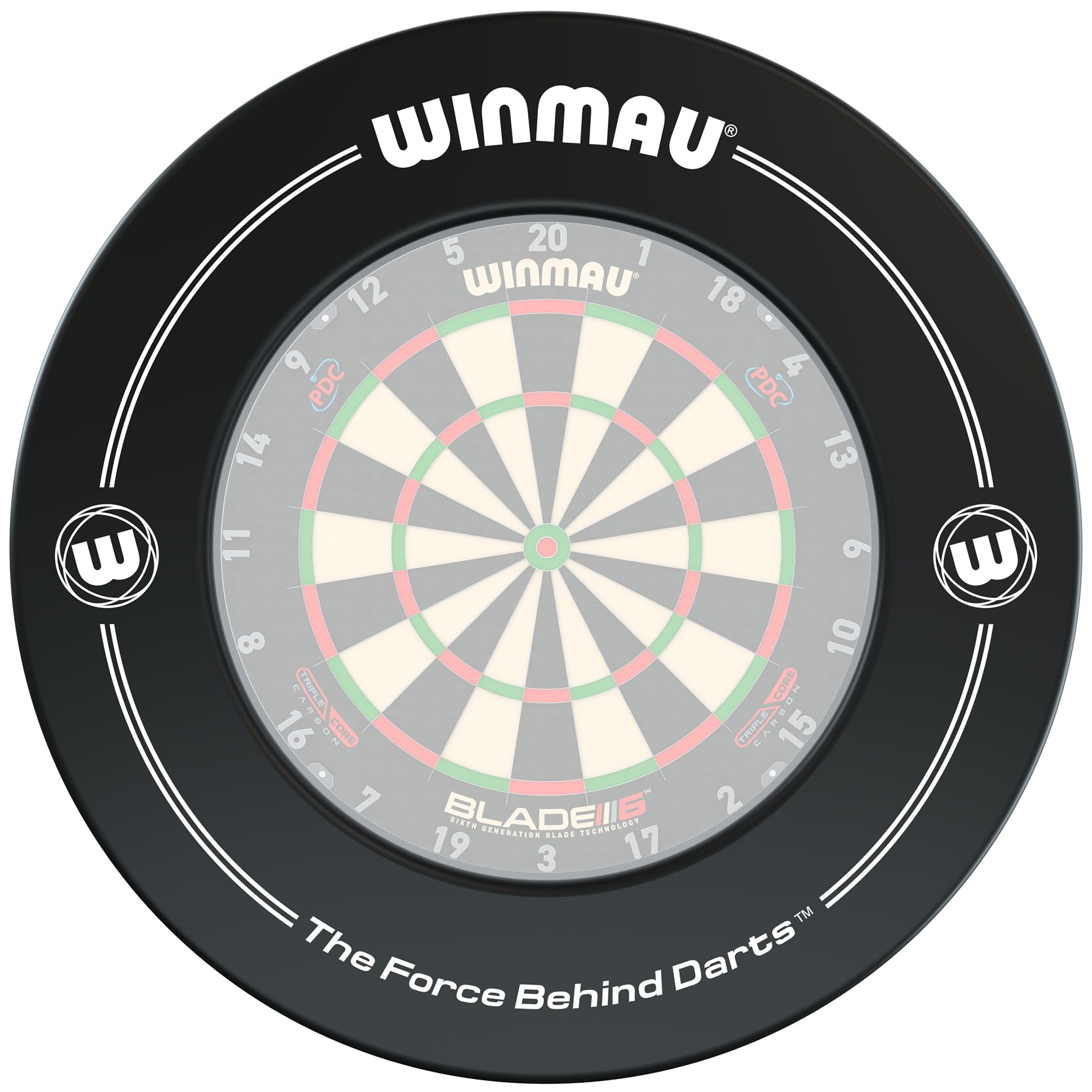 WINMAU Dartboard Surround - Wall Protection | Universal Fit | Black 1