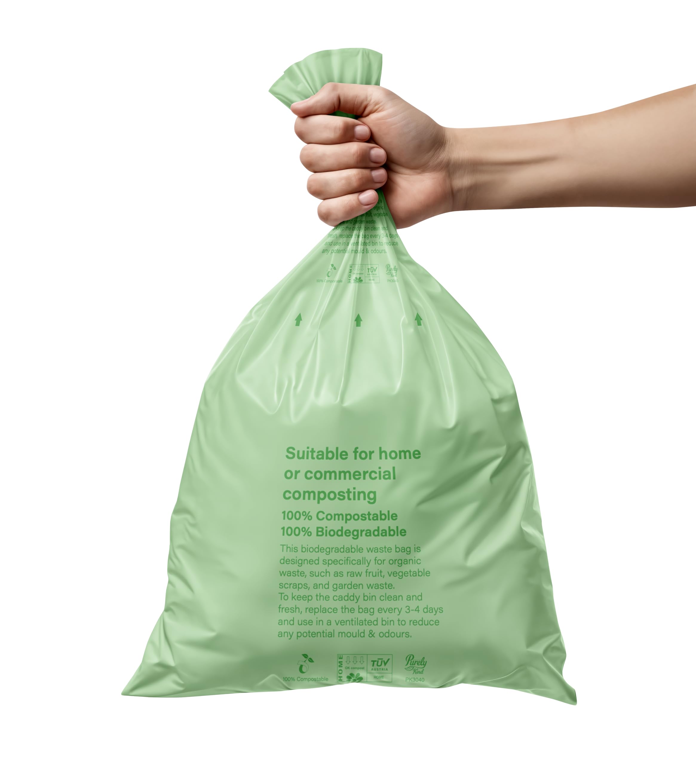 Blake & White Purely Kind Compostable Food Waste Bags - 10L Capacity, 24 Count | Plant-Based 3