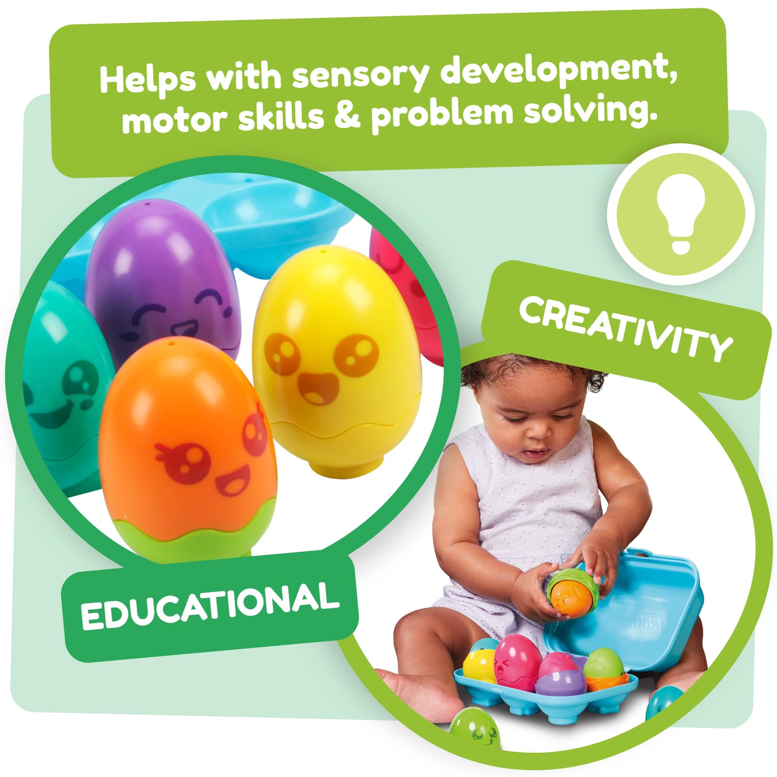 Toomies Hide & Squeak Bright Chicks - Shape Sorter & Color Matching Toy | Ages 6-36 Months 5