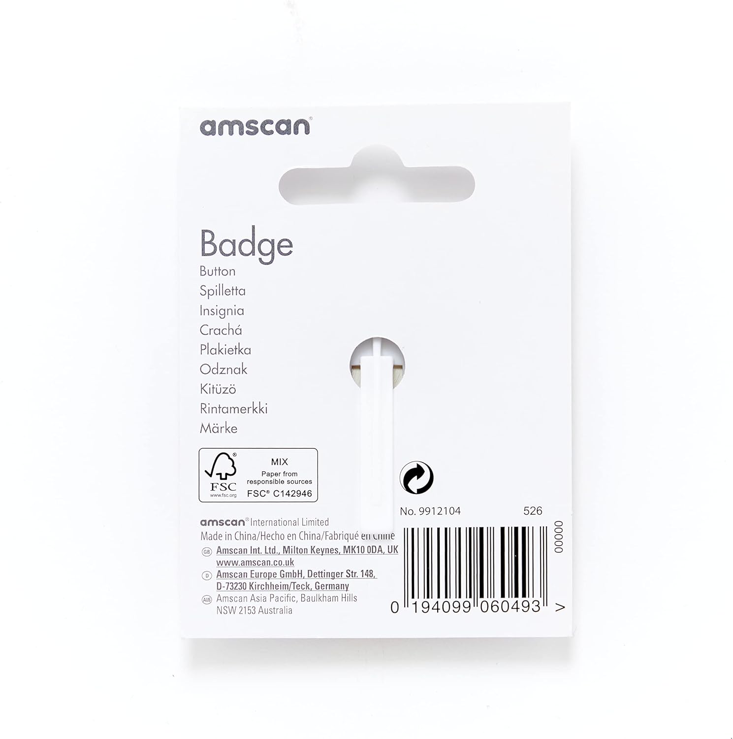 amscan 6 TODAY! Star Print Multicoloured Birthday Badge 3