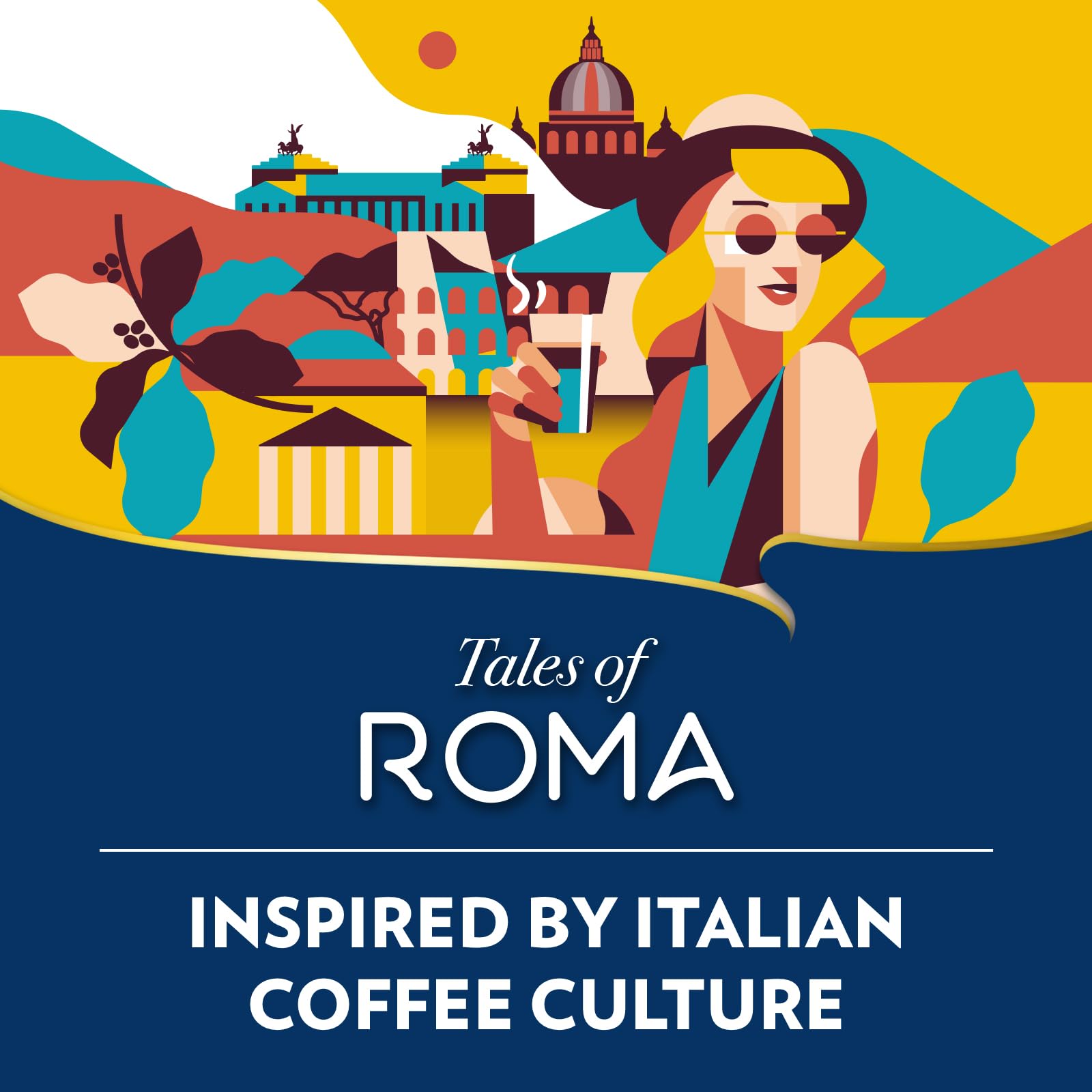 Lavazza Tales of Roma Roasted Whole Coffee Beans | Intensity 8/10 | 450g 2