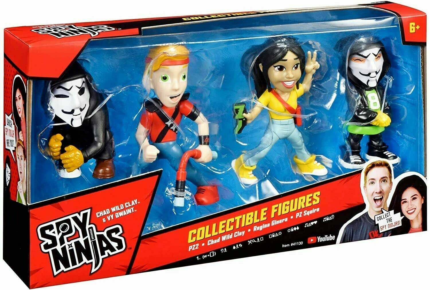Spy Ninjas 4-Figure Pack - Chad Wild Clay, Regina Ginera, PZ2, PZ Squire (41130CO)