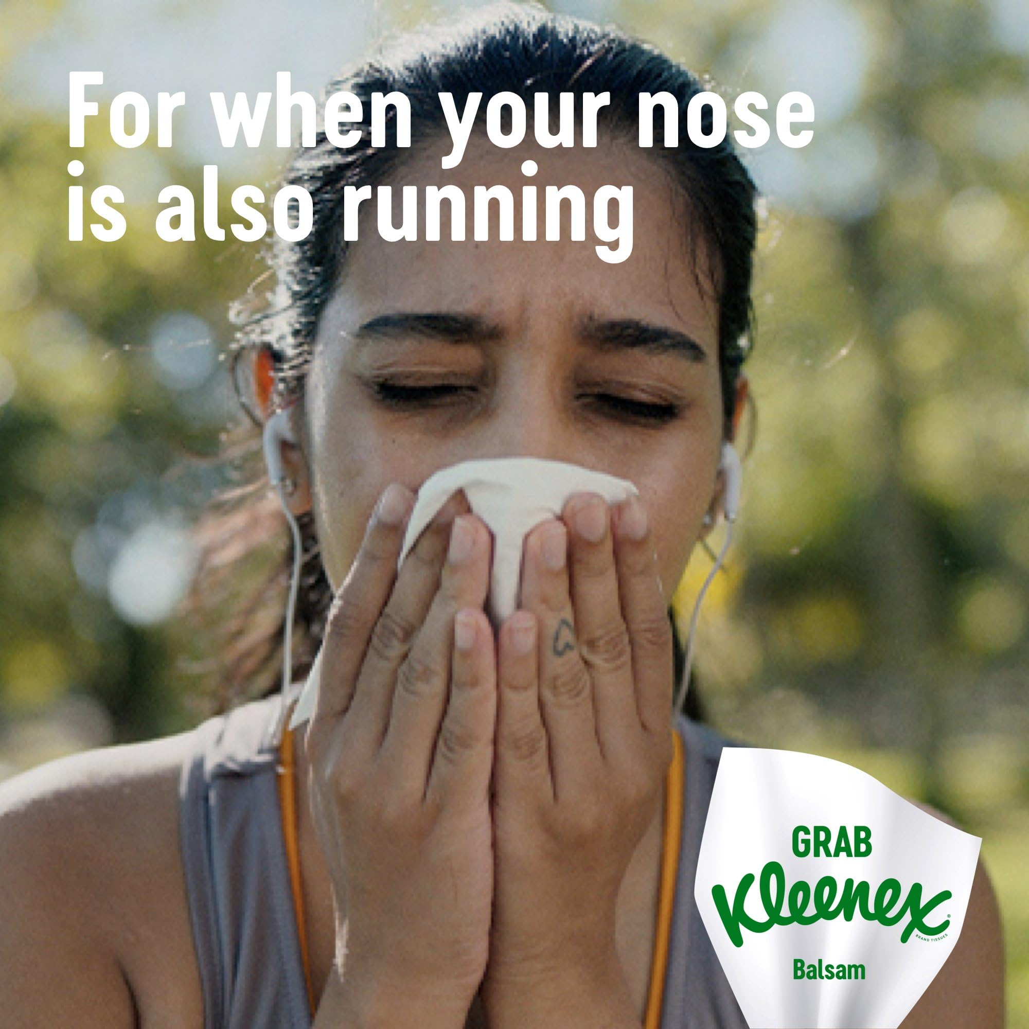 Kleenex Balsam Facial Tissues - 3 Ply, Aloe Vera & Vitamin E | 64 Sheets 3