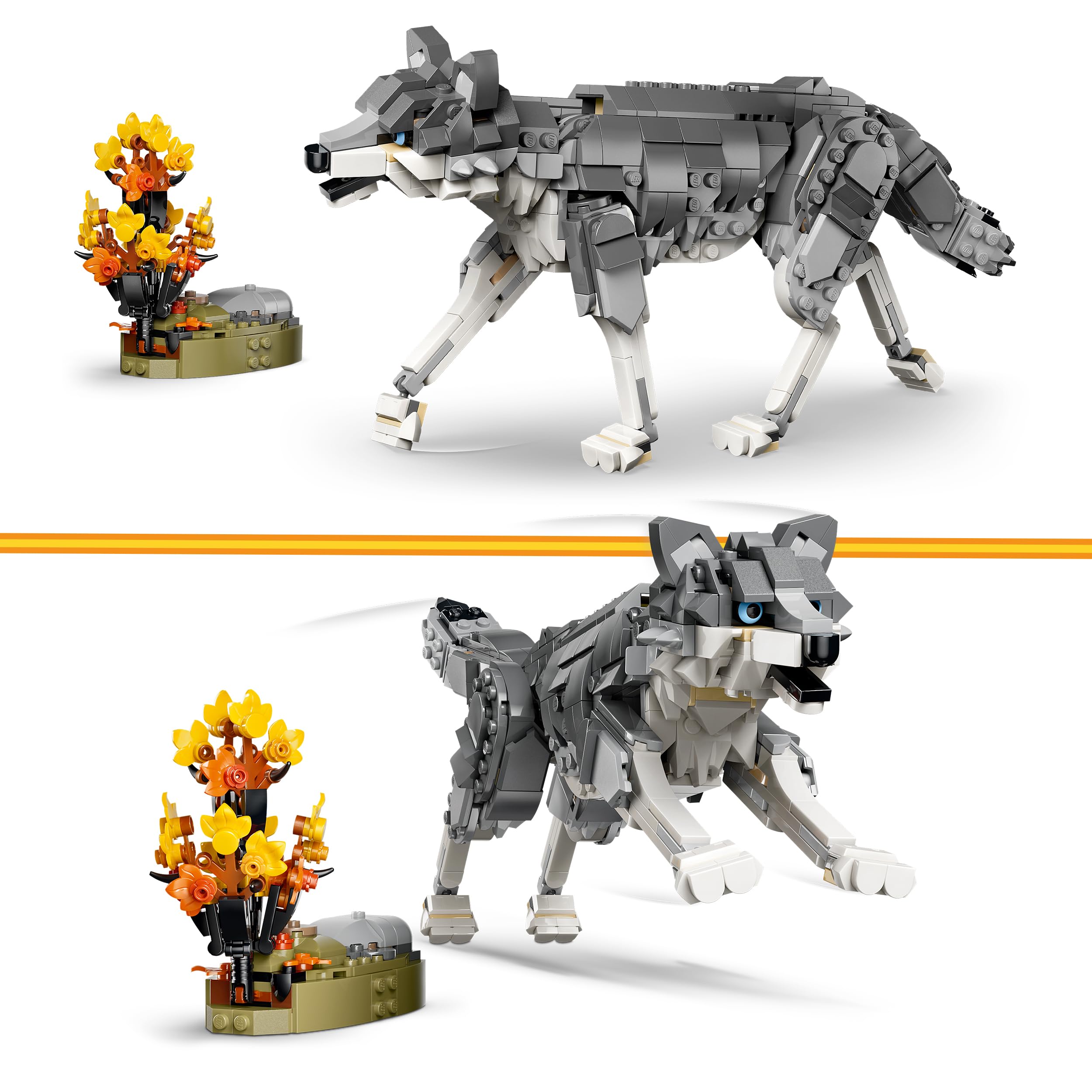 LEGO Creator 3 in 1 Forest Animals: Grey Wolf Toy Set 31393 | Ages 8+ 3