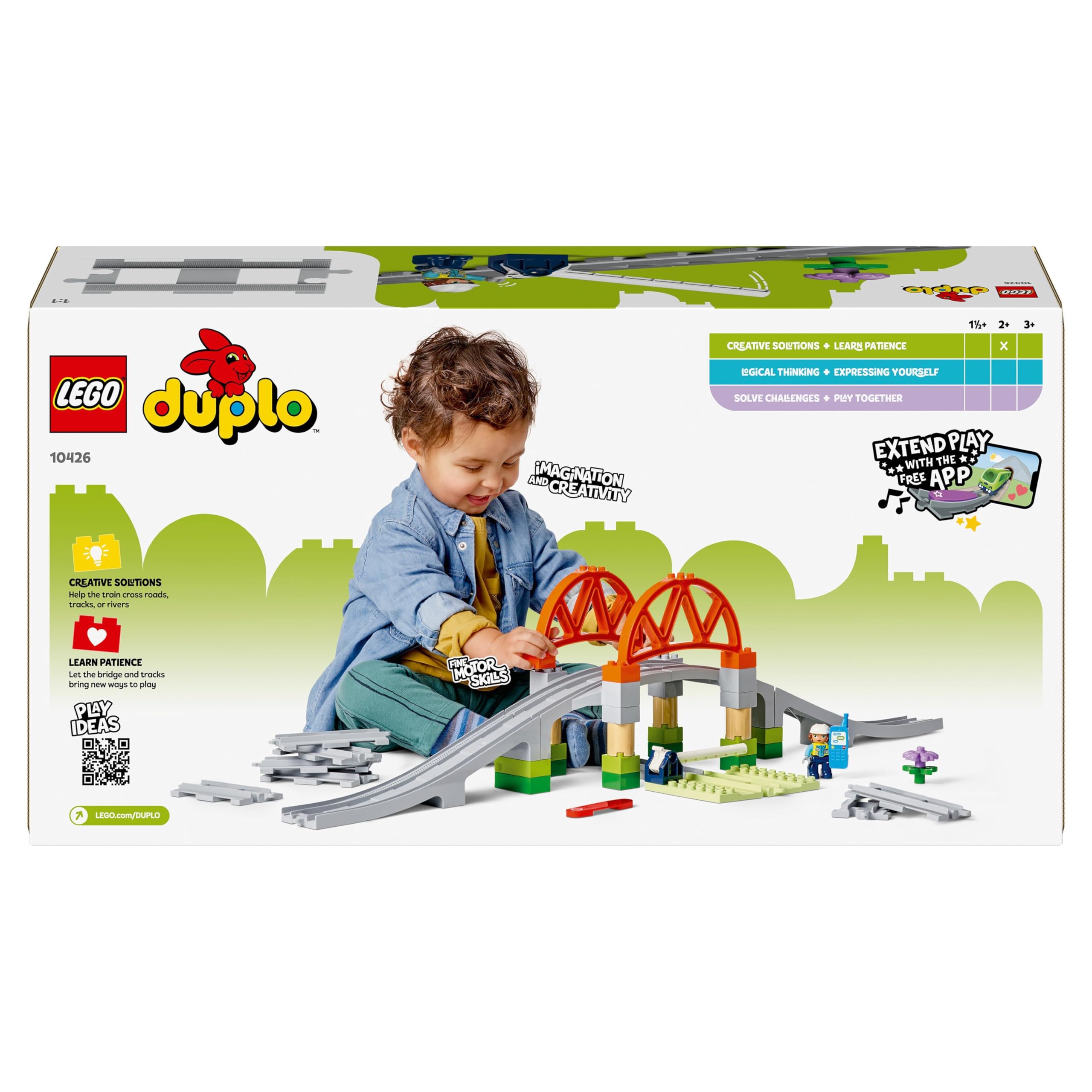 LEGO DUPLO Train Bridge and Tracks Expansion Set 10426 | Ages 2+ | Educational Building Toy 8