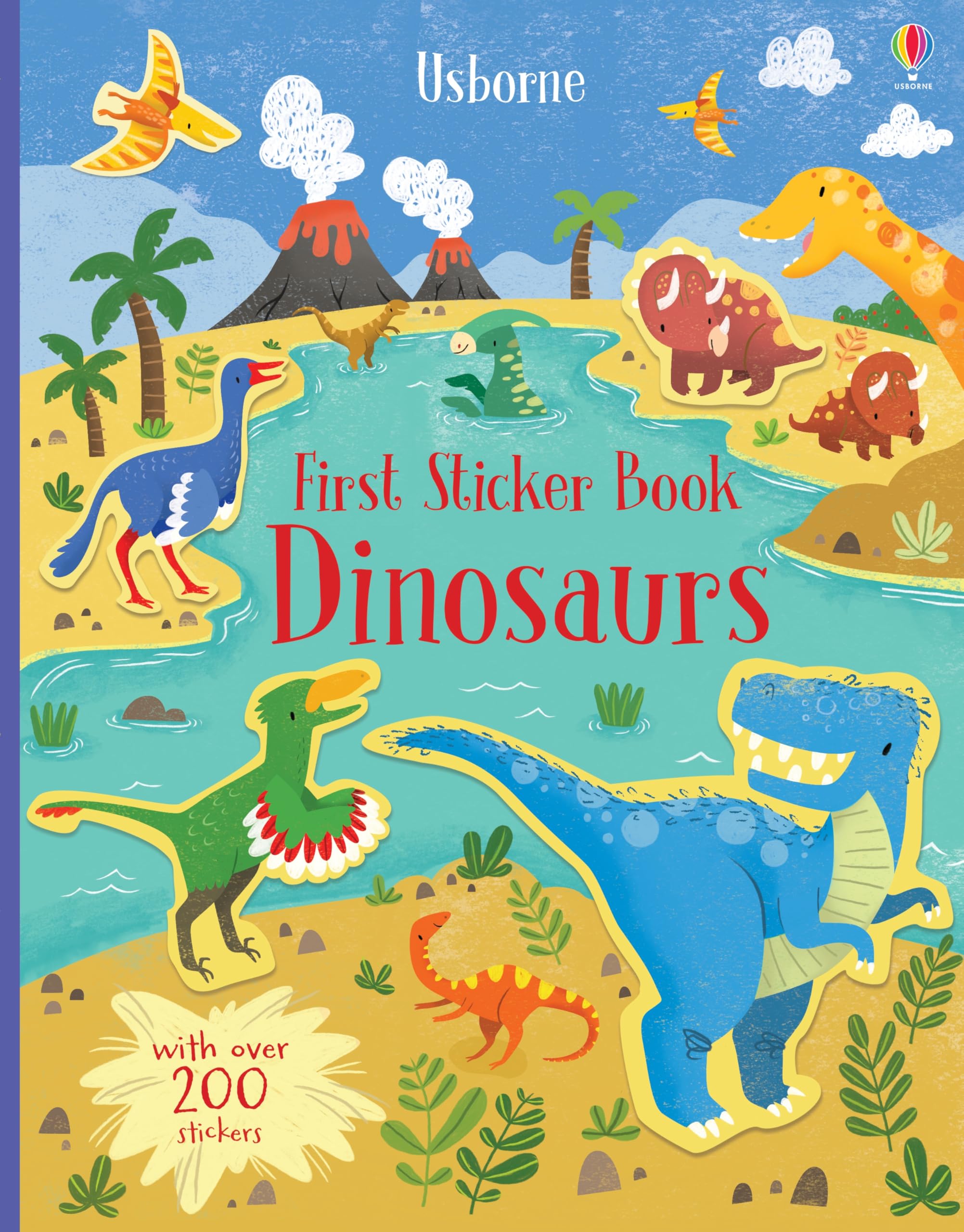 Usborne First Sticker Book Dinosaurs - 200+ Stickers | Ages 3-5 | Paperback