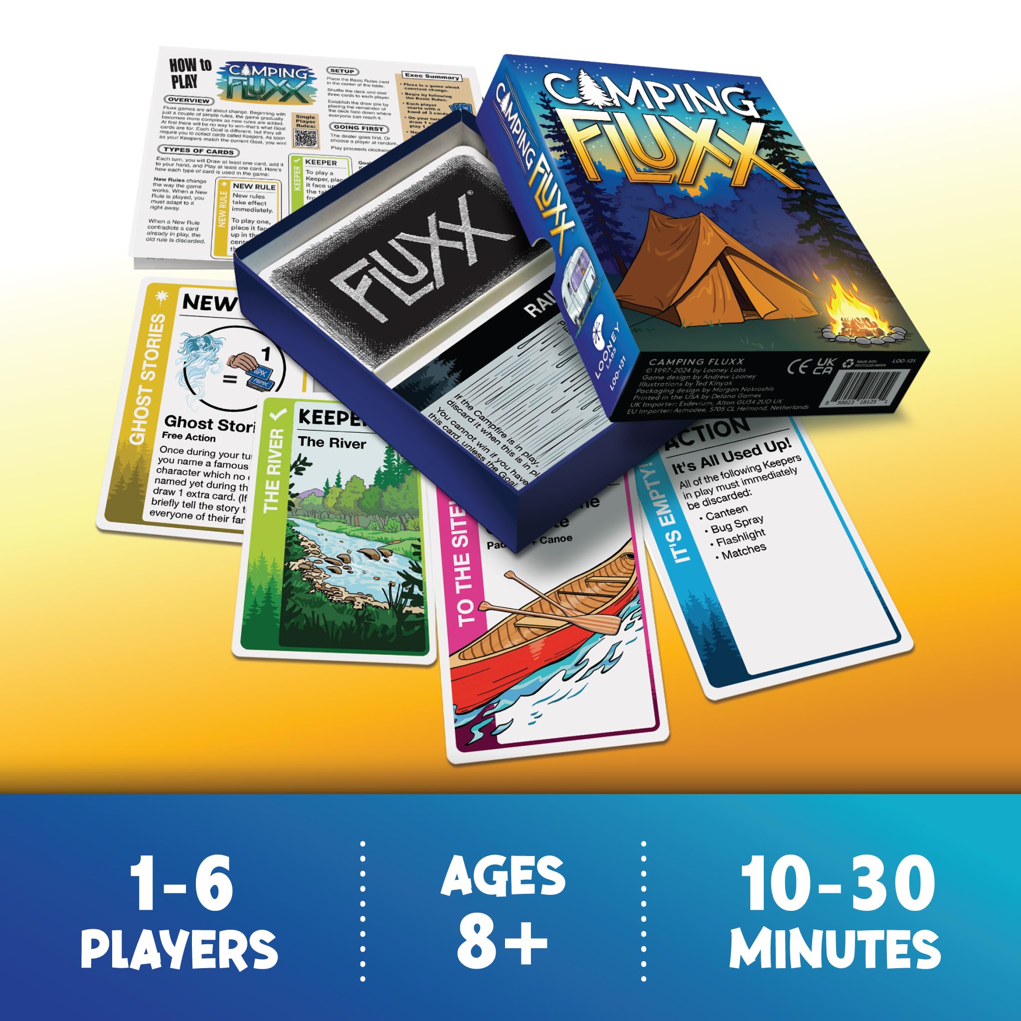 Looney Labs Camping Fluxx Card Game