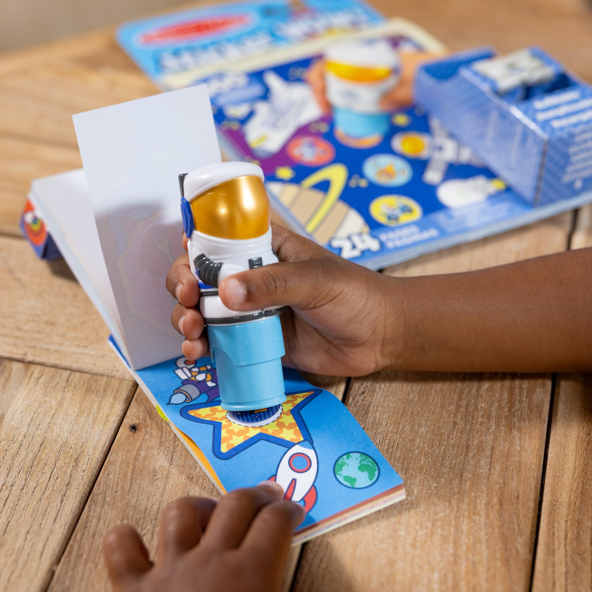 Melissa & Doug Sticker WOW! Astronaut Bundle - 500 Stickers, Atlas Stamper | Ages 3-7 6