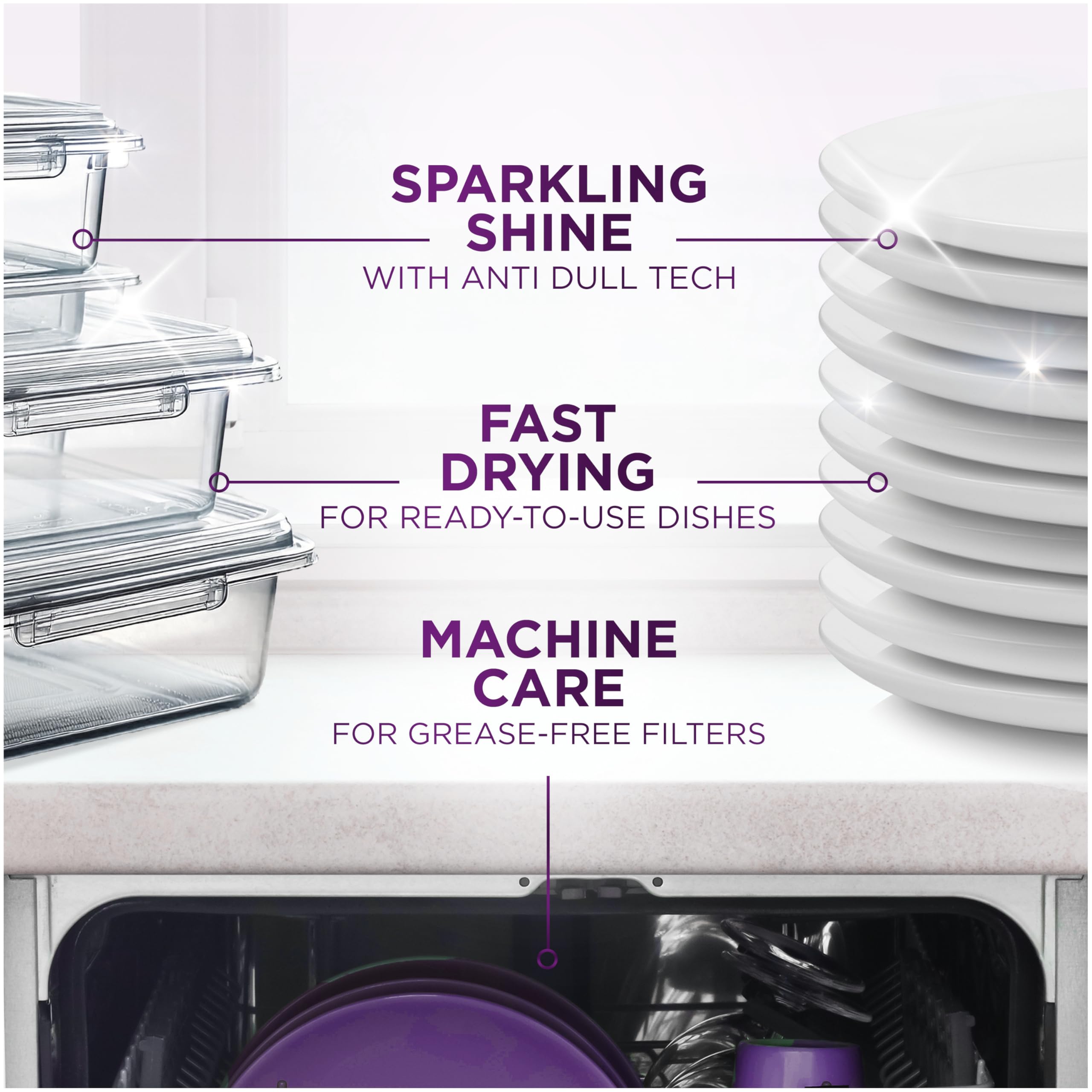 Fairy 30 Minute Miracle Platinum Plus Dishwasher Tablets - 74 Count, Fresh Scent 5