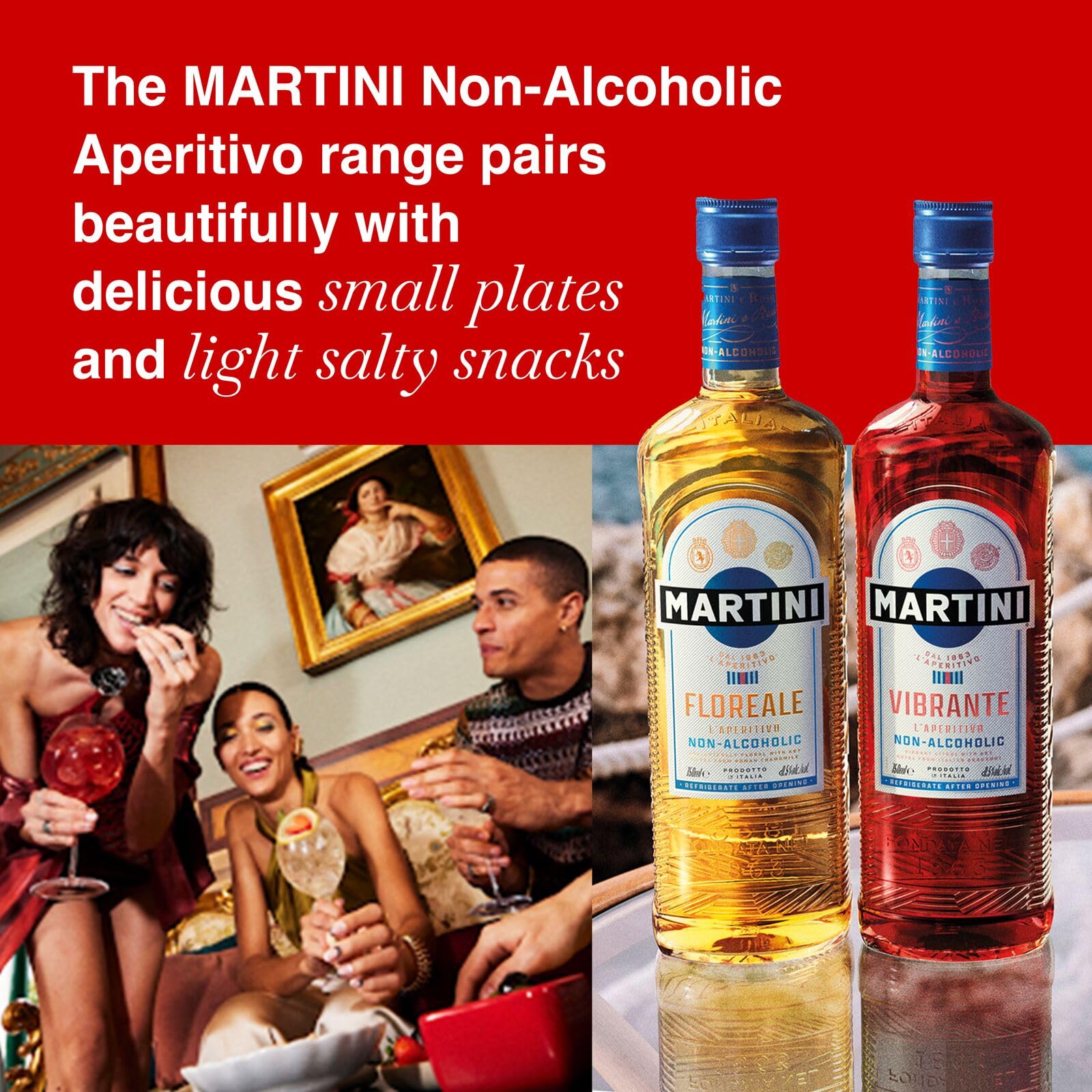 MARTINI Vibrante Non Alcoholic Aperitivo - 75cl Bottle | <0.5% ABV | Gluten Free 6