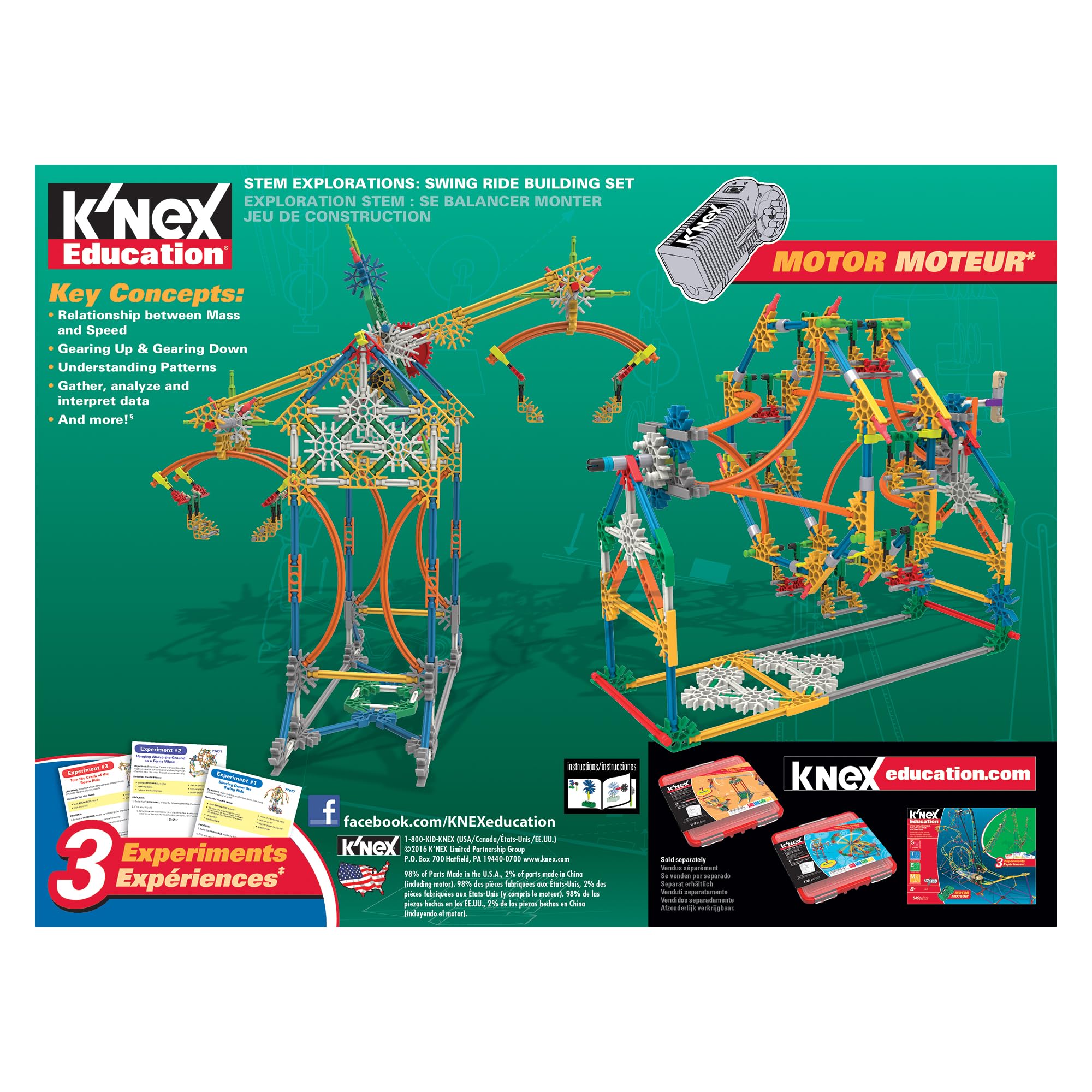 K'NEX STEM Explorations Swing Ride Building Set - 486 Pieces | Ages 8+ | Engineering Education 6