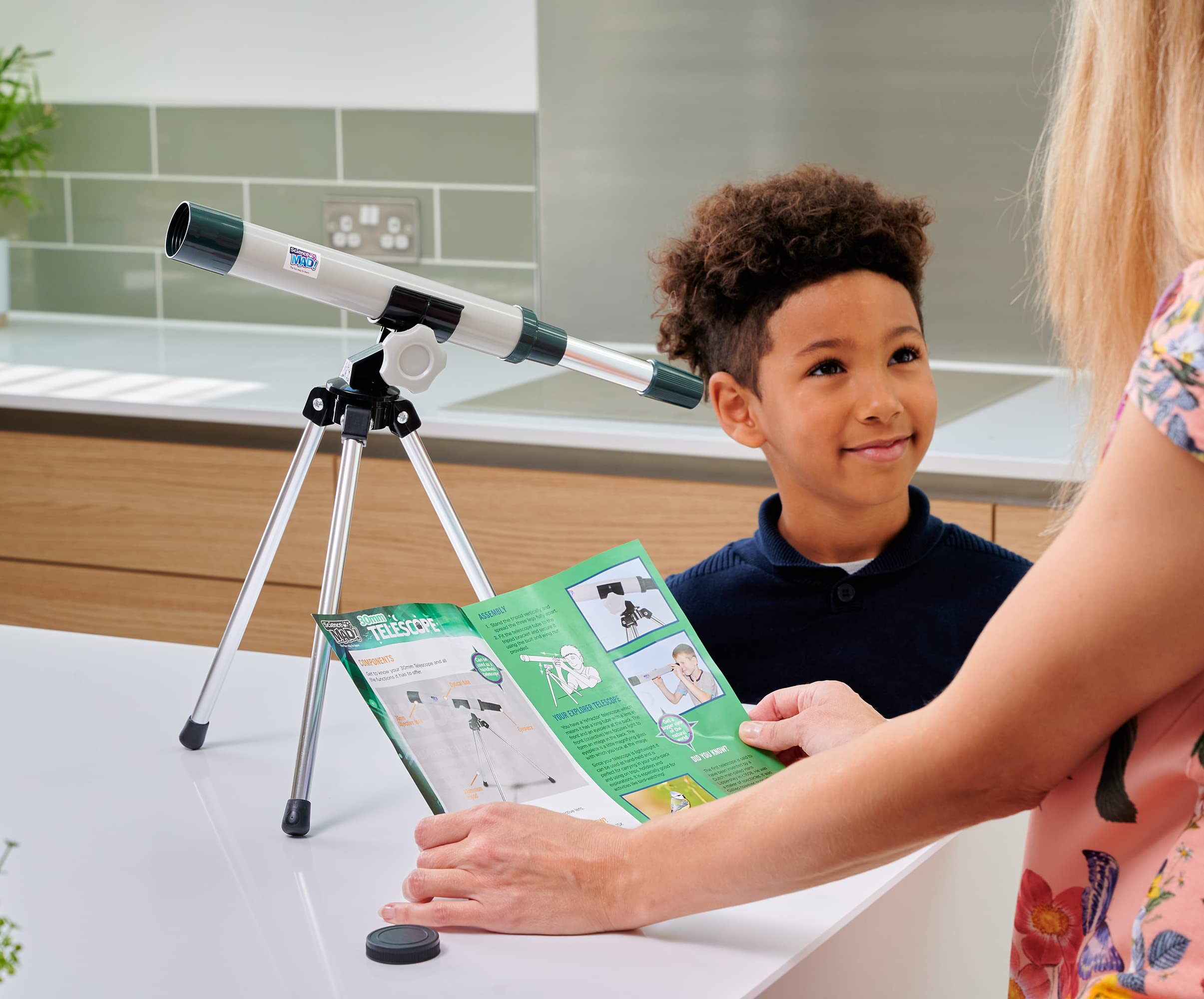 Science Mad 30mm Telescope - 15x Magnification | Ages 6+ | Includes Tripod 8