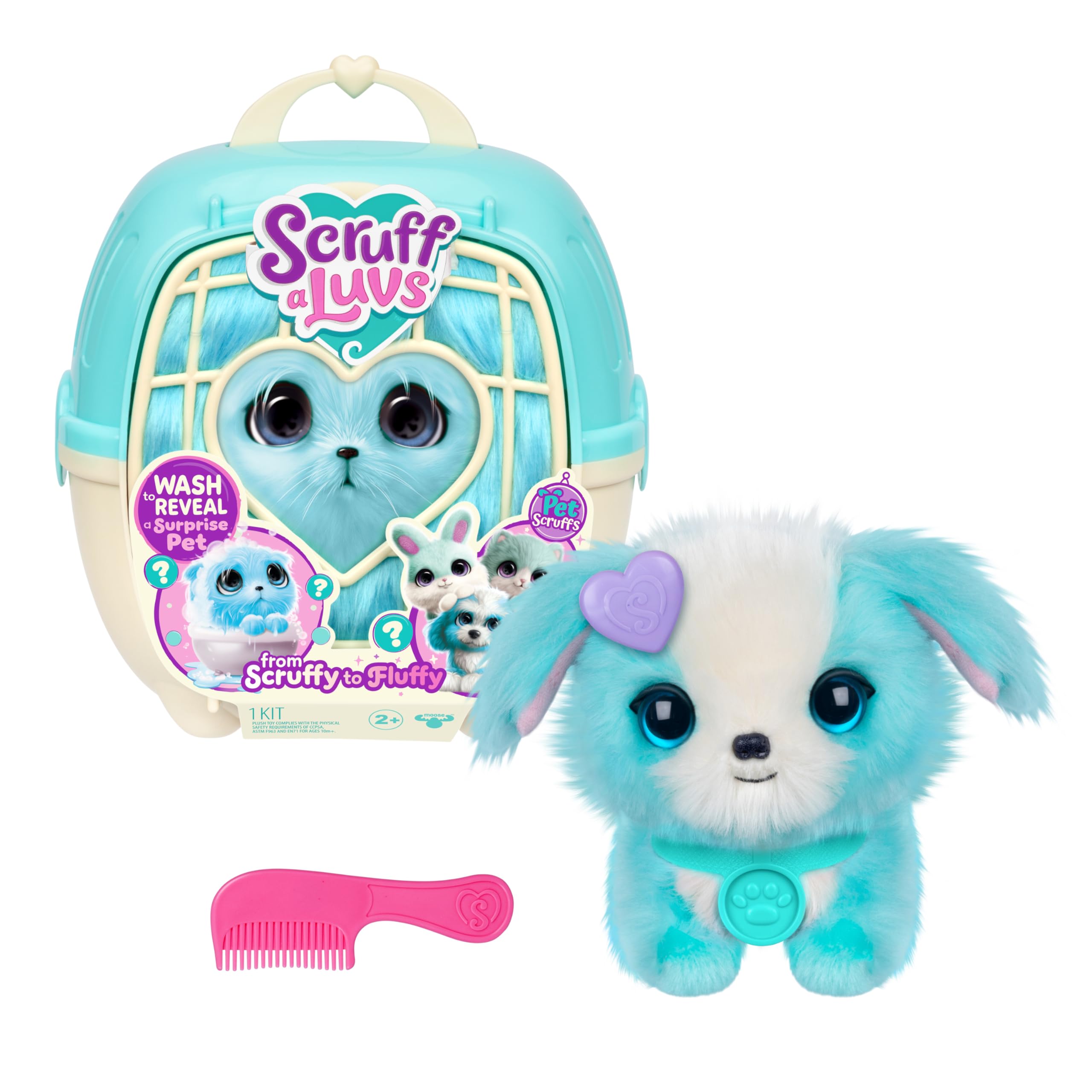 SCRUFFALUVS Mystery Plush Toy - Wash to Reveal Surprise Pet | 7.5 Inches Tall 1