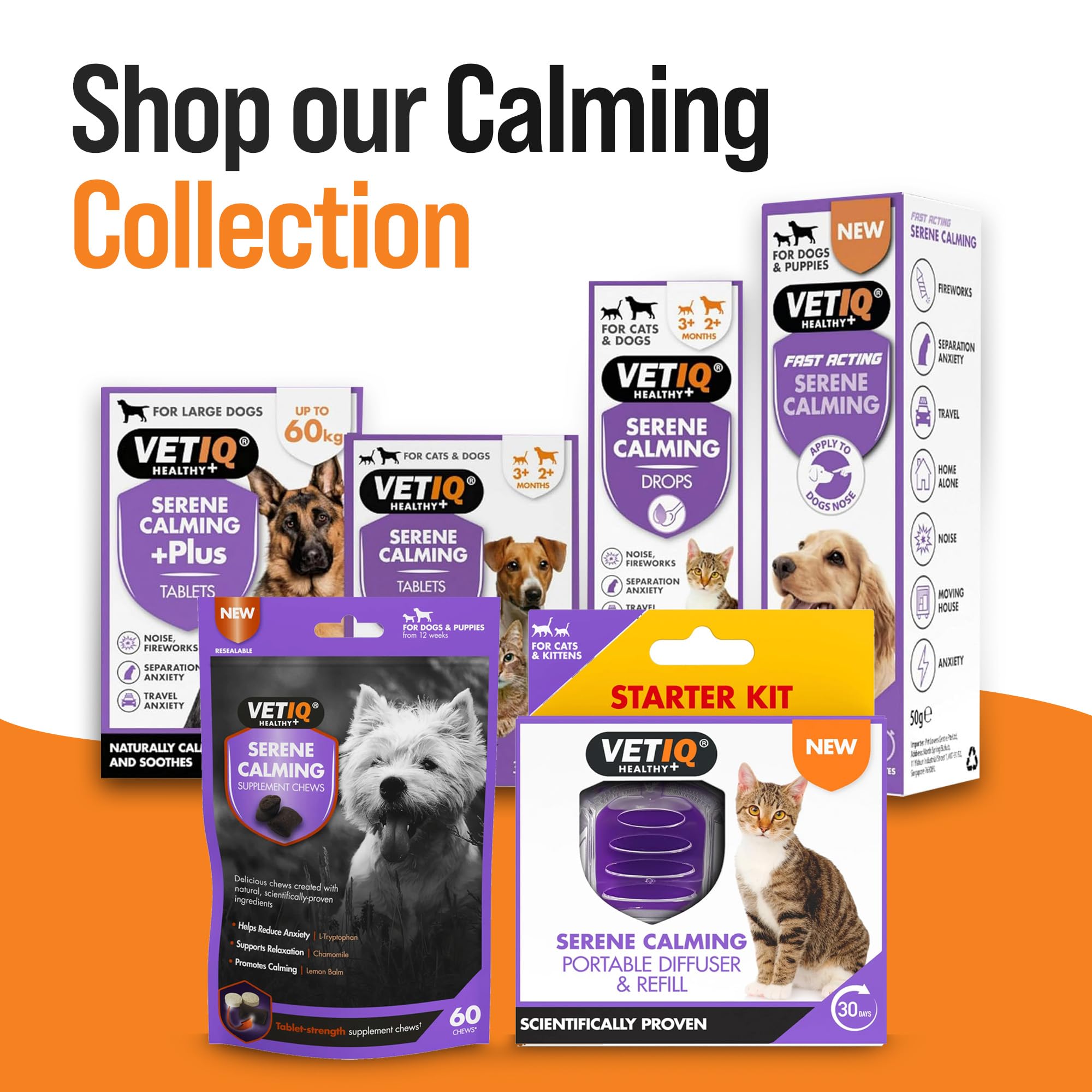 VETIQ Serene Calming Plus+ Tablets for Large Dogs (60 Count) | Stress & Anxiety Relief | Natural Ingredients 5