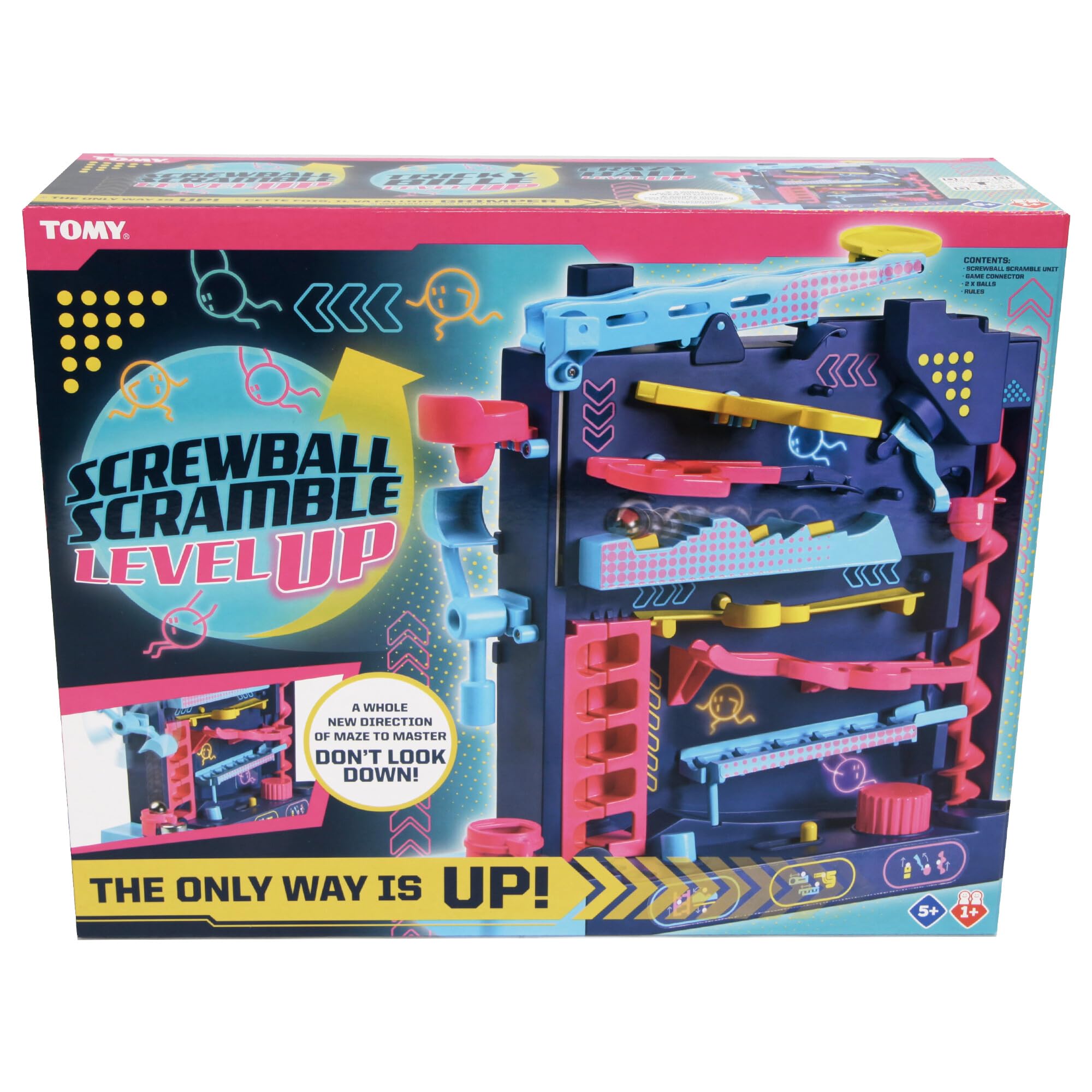 TOMY Screwball Scramble Level Up - Gravity Defying Vertical Obstacle Course Marble Run | Ages 5+ 6