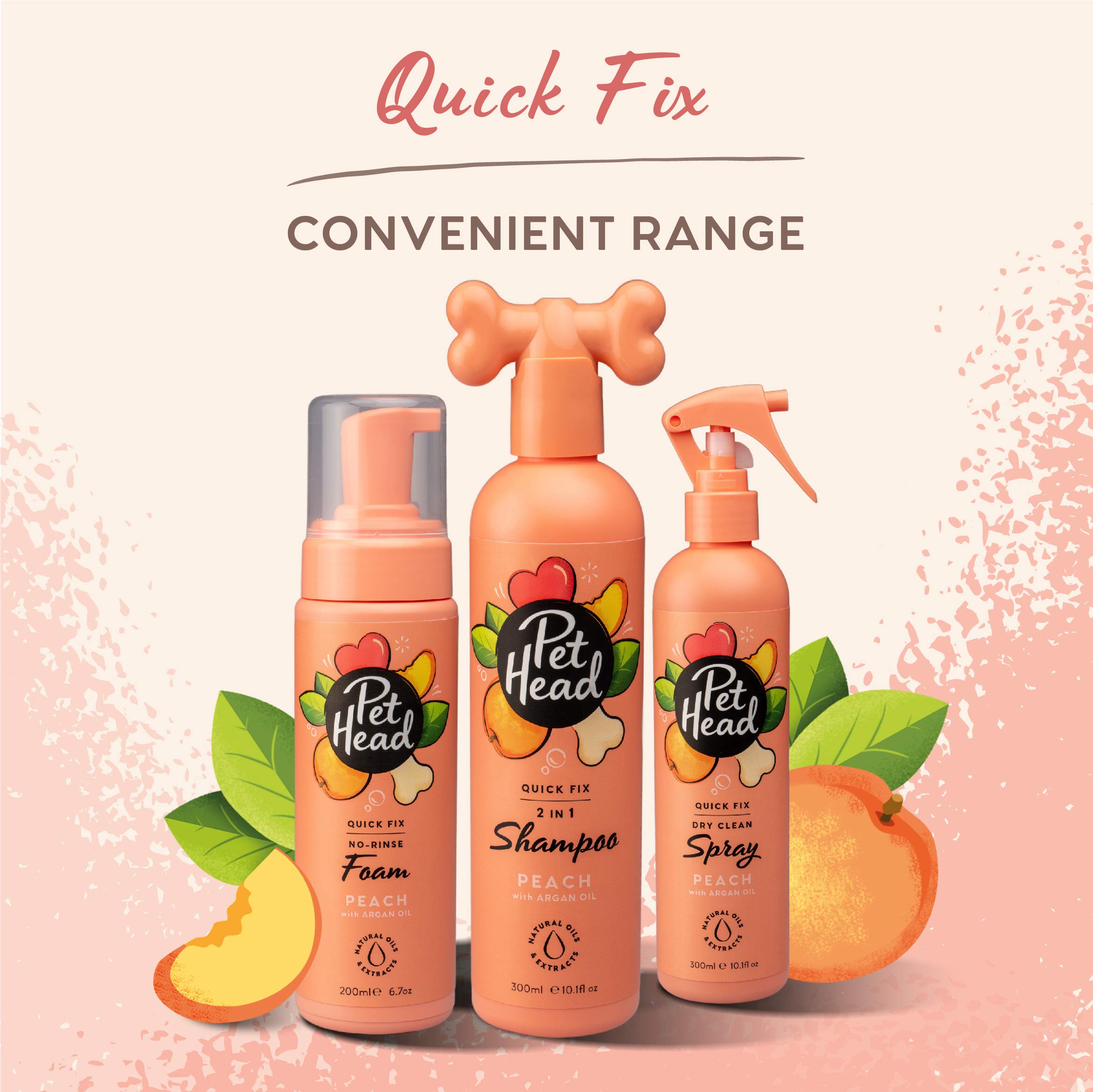 Pet Head Quick Fix 2 in 1 Dog Shampoo and Conditioner - Peach Scent | 300ml 7