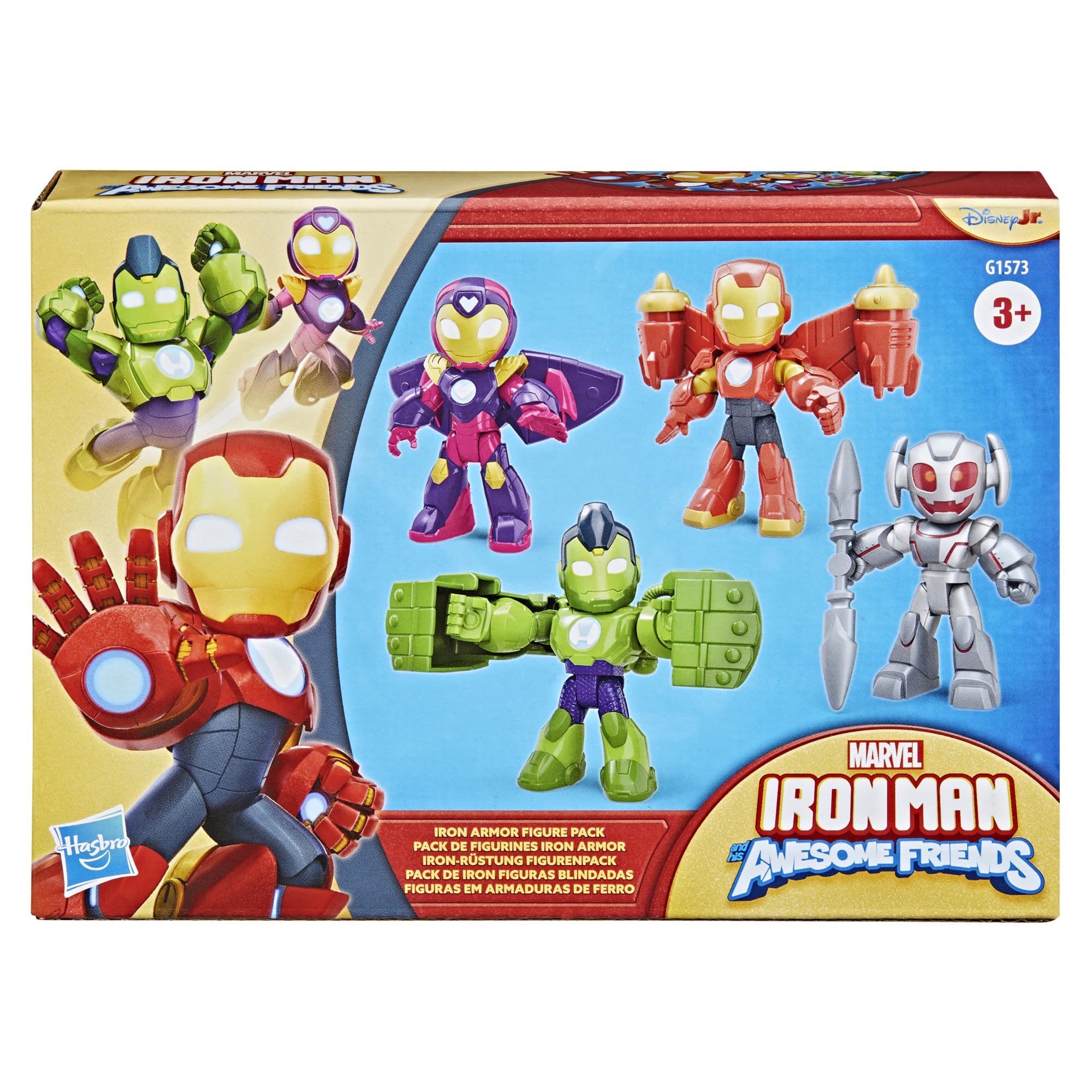 Marvel Iron Man Armor Figure Pack with Iron Hulk, Ironheart, Ultron | Ages 3+