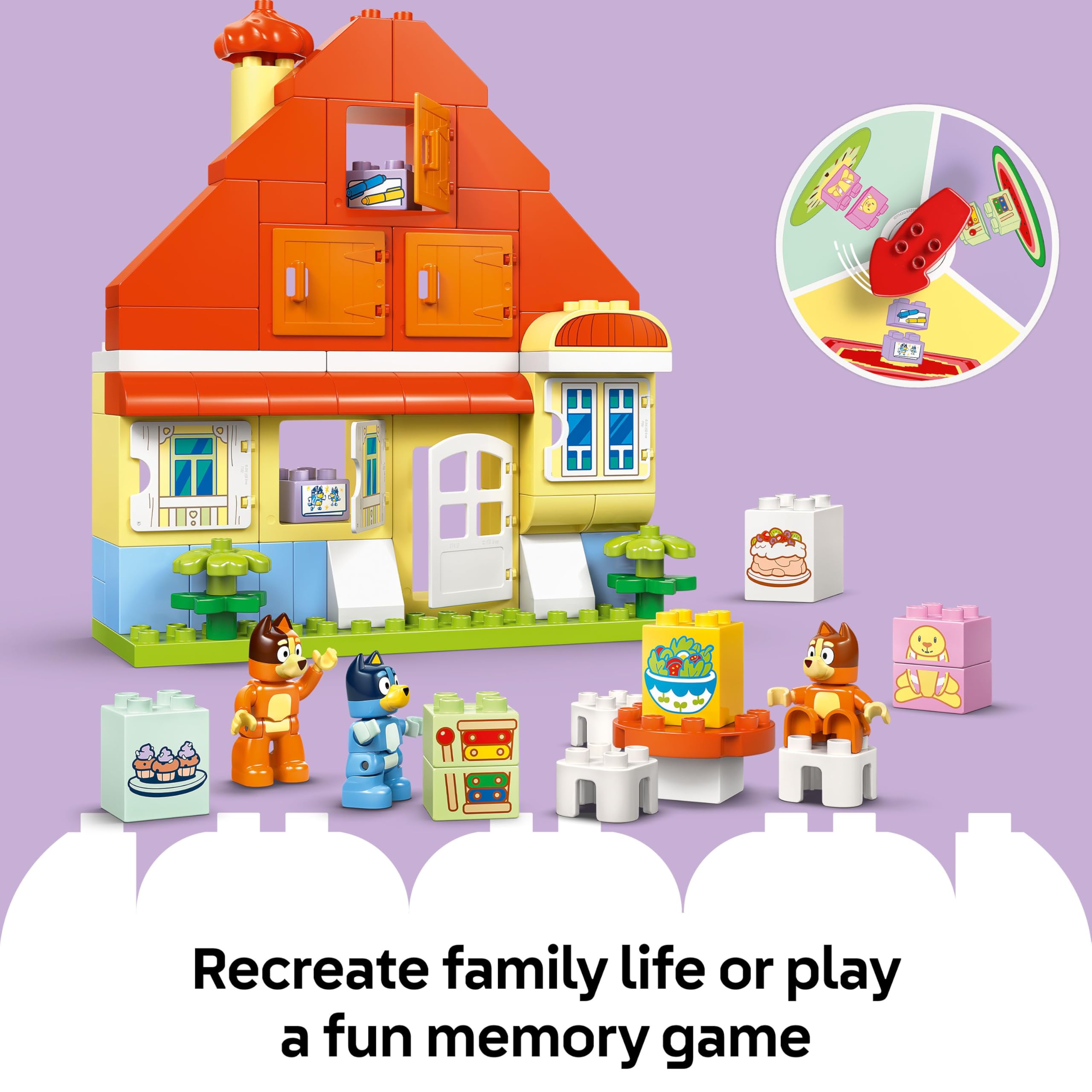 LEGO DUPLO Bluey: Bluey's Family House with Memory Game Building Set | Ages 3+ | Multicolor 5