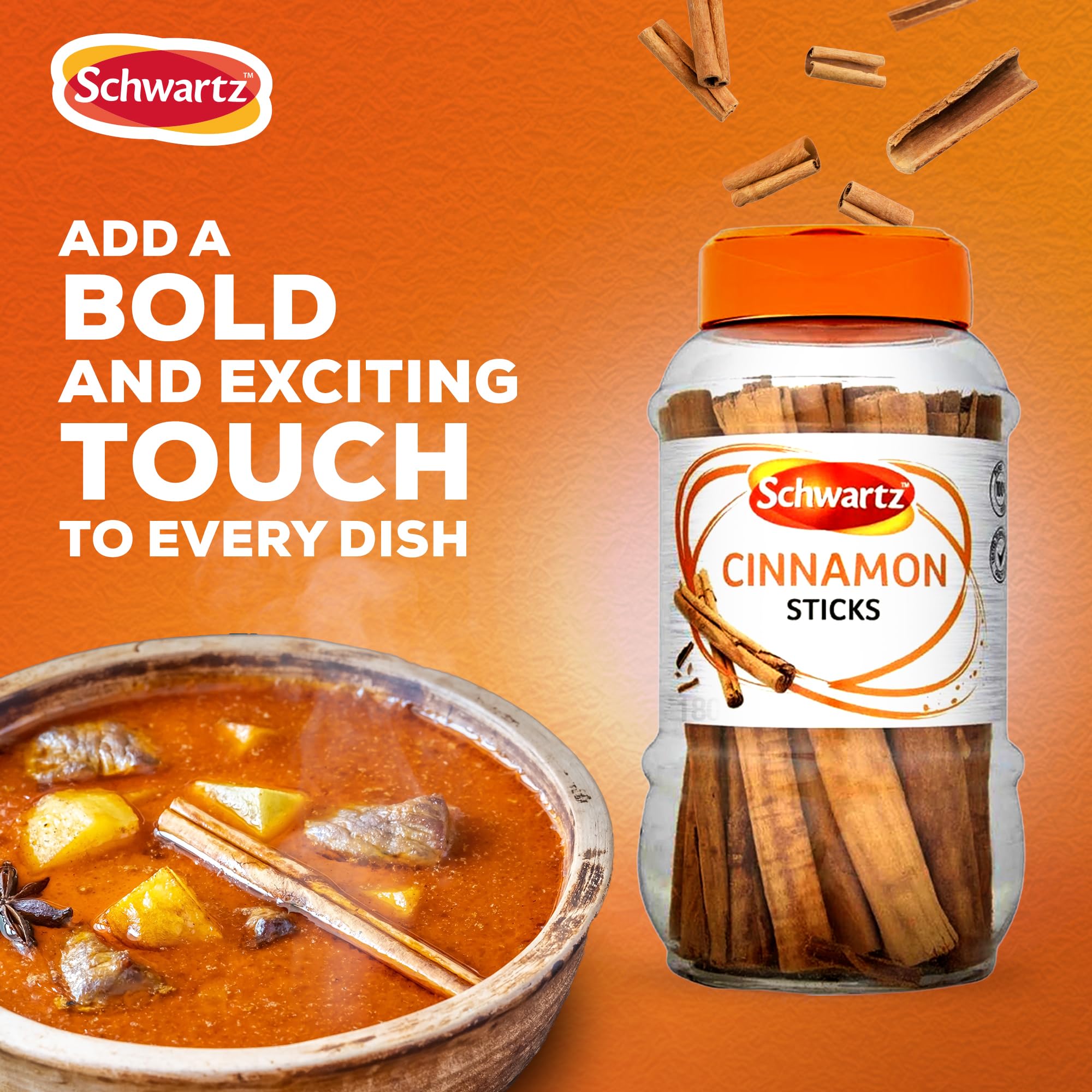 Schwartz Pure Cinnamon Sticks - Sweet, Woody Flavour | 180g