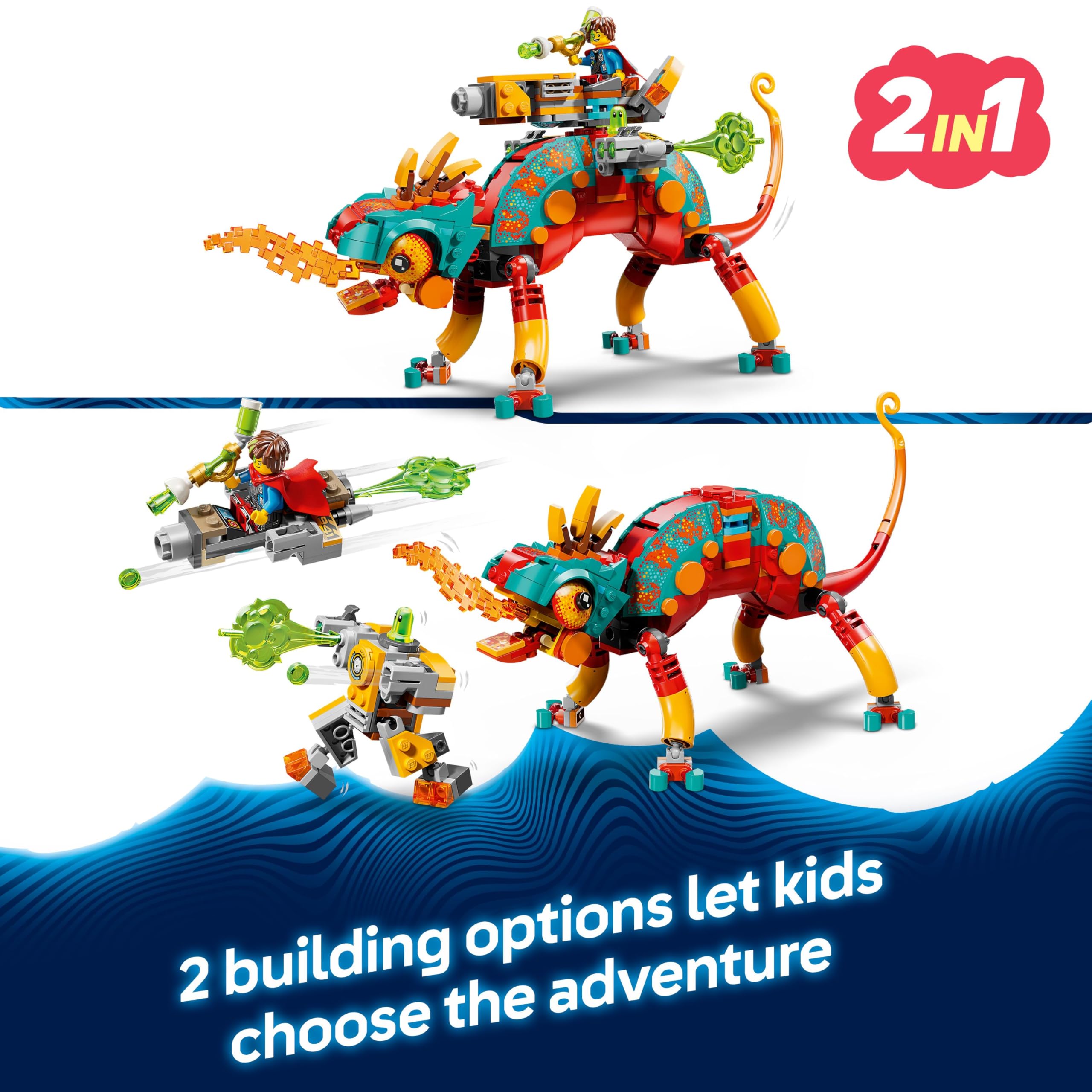 LEGO DREAMZzz Mateo's Fire Chameleon - 2-in-1 Transforming Animal Playset for Kids 7+ 2