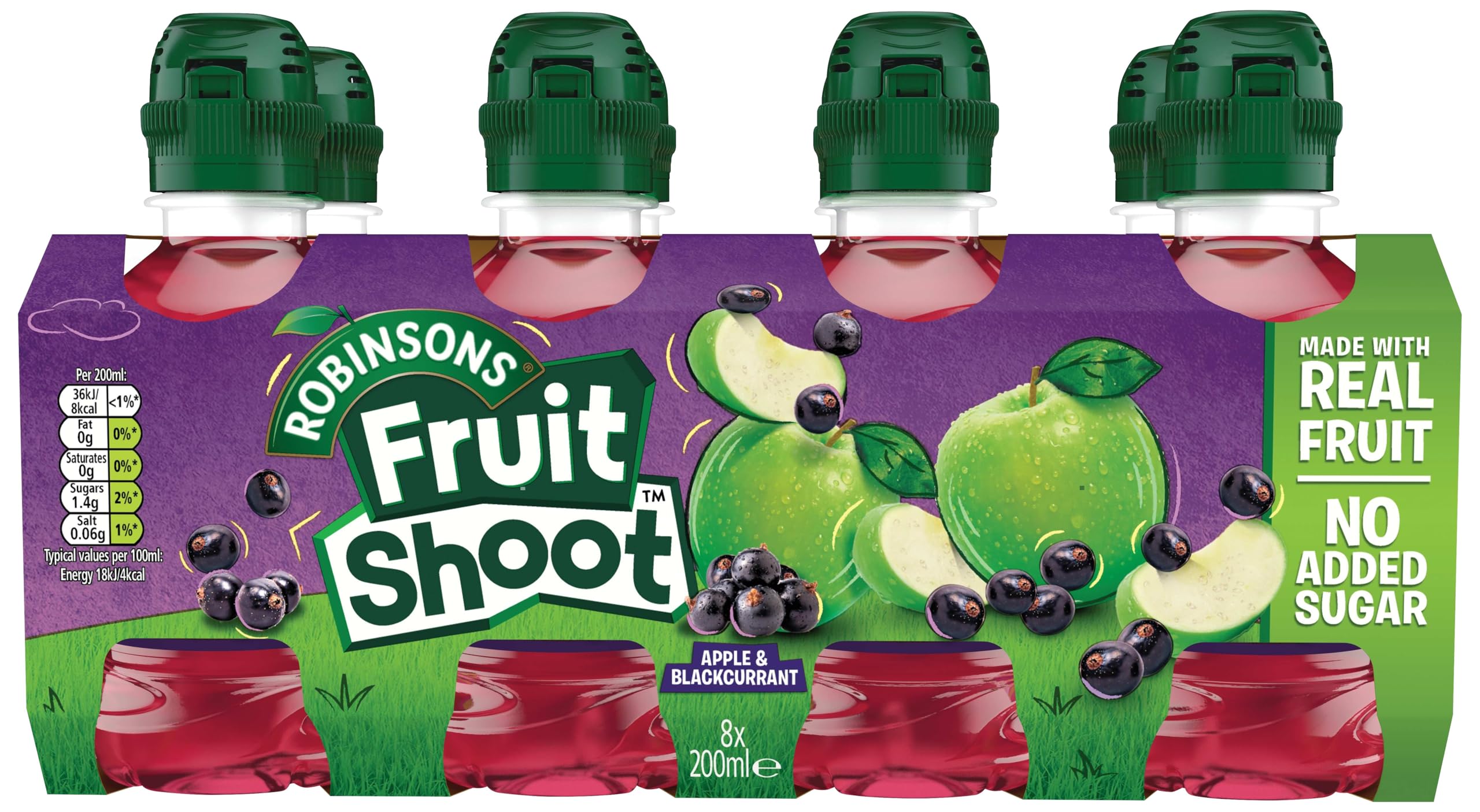 FRUIT SHOOT Apple and Blackcurrant Fruit Juice - No Added Sugar | Vitamins | 8 x 200ml Bottles 3