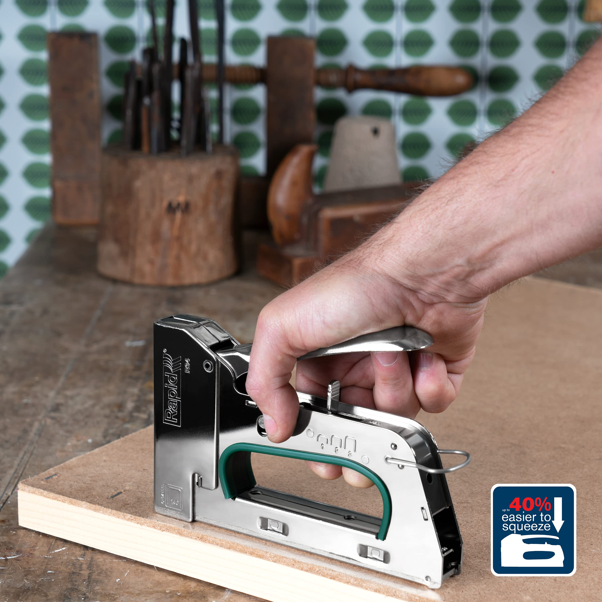 Rapid PRO R34 Heavy Duty Manual Staple Gun for No. 140 Staples | Steel Construction | Made in Sweden 4
