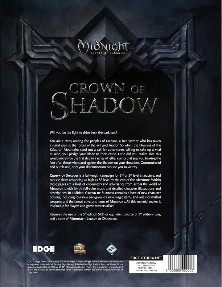 EDGE Studio Midnight Legacy of Darkness: Crown of Shadow Sourcebook (ESMNR03en)