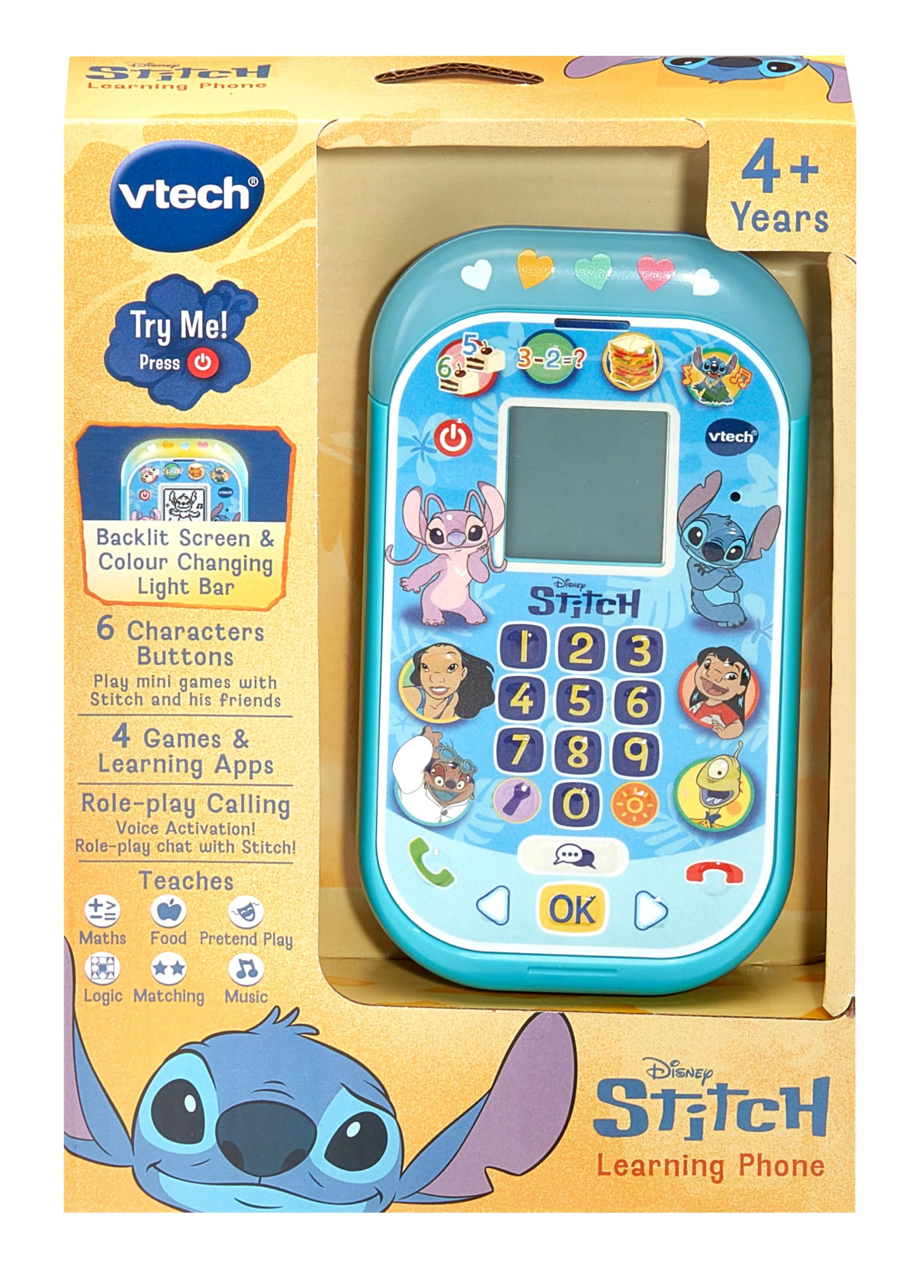 VTech Stitch Learning Phone - Interactive Educational Toy for Ages 4+ 13