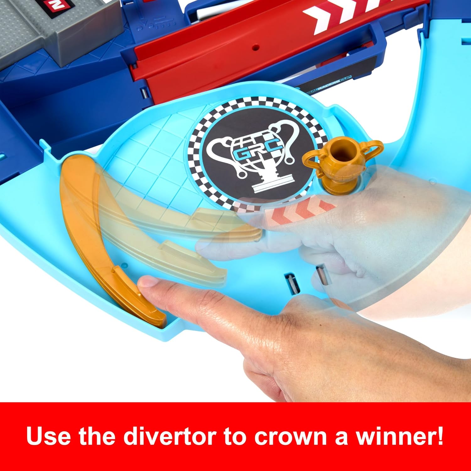 Mattel Disney and Pixar Cars GRC Jumping Raceway Playset with Lightning McQueen & Francesco Bernoulli Toy Cars - Ages 4-8 5