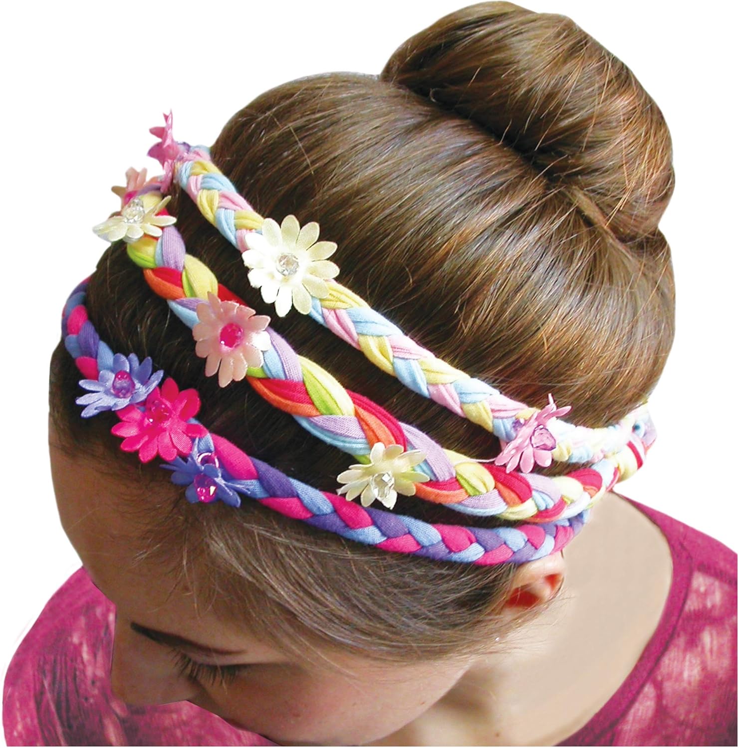 Galt Brilliant Hair Bands Craft Kit for Kids – Create 8 Decorative Hair Braids with Flowers and Beads 2