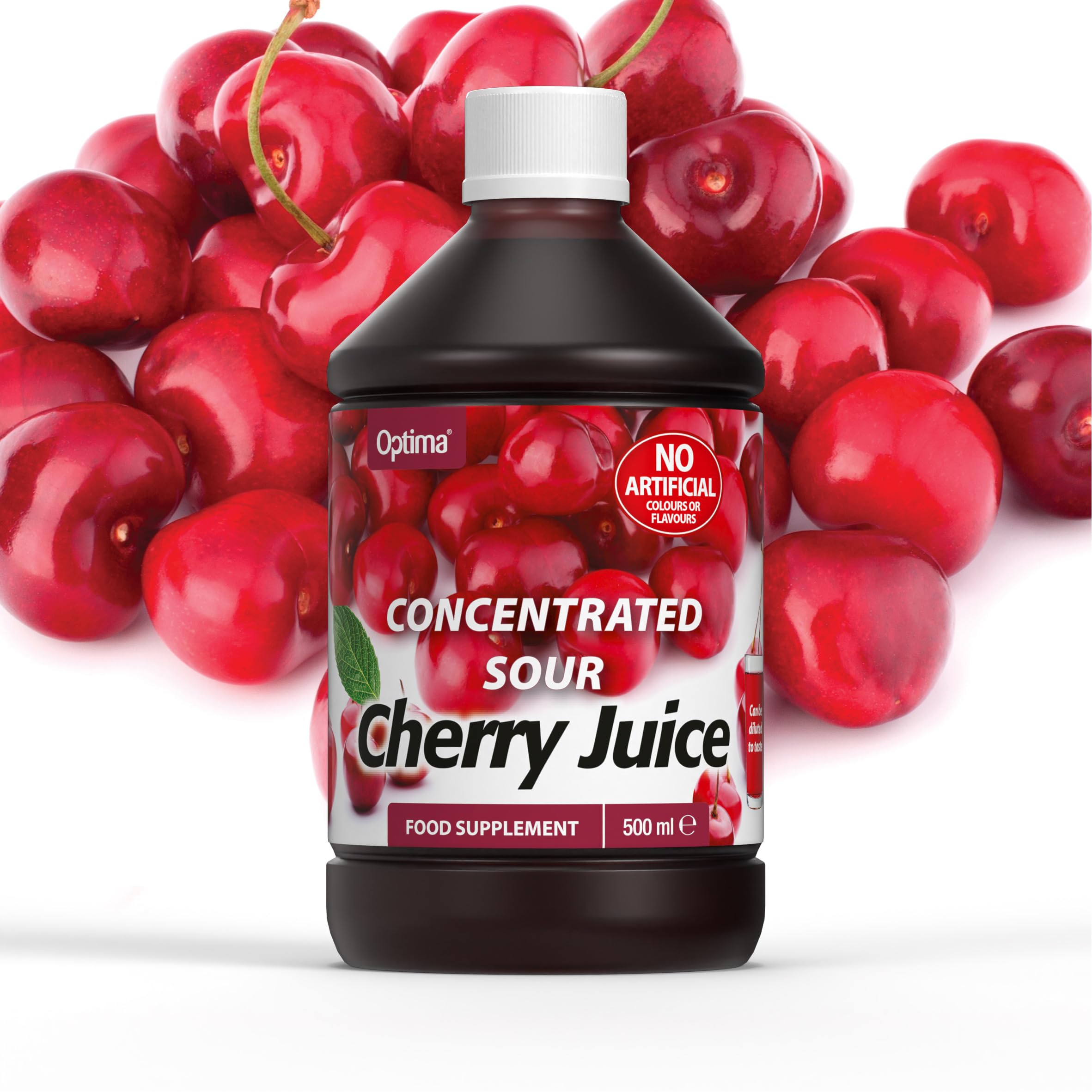 OPTIMA Sour Cherry Juice Concentrate - Natural, Vegan, No Artificial Flavours | 500 ml