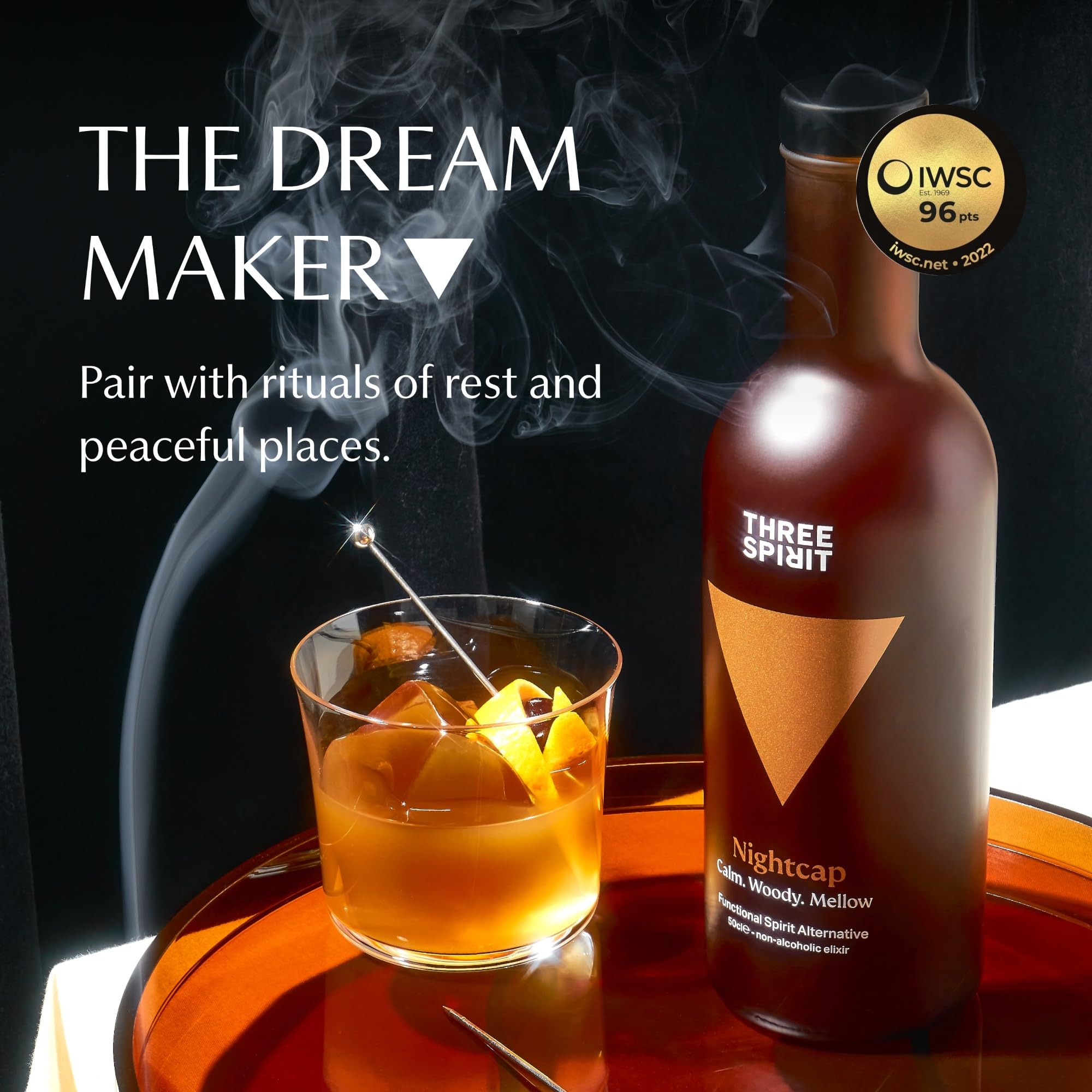 Three Spirit Non-Alcoholic Alternative Spirit - The Nightcap, 50cl | Vegan, Gluten-Free