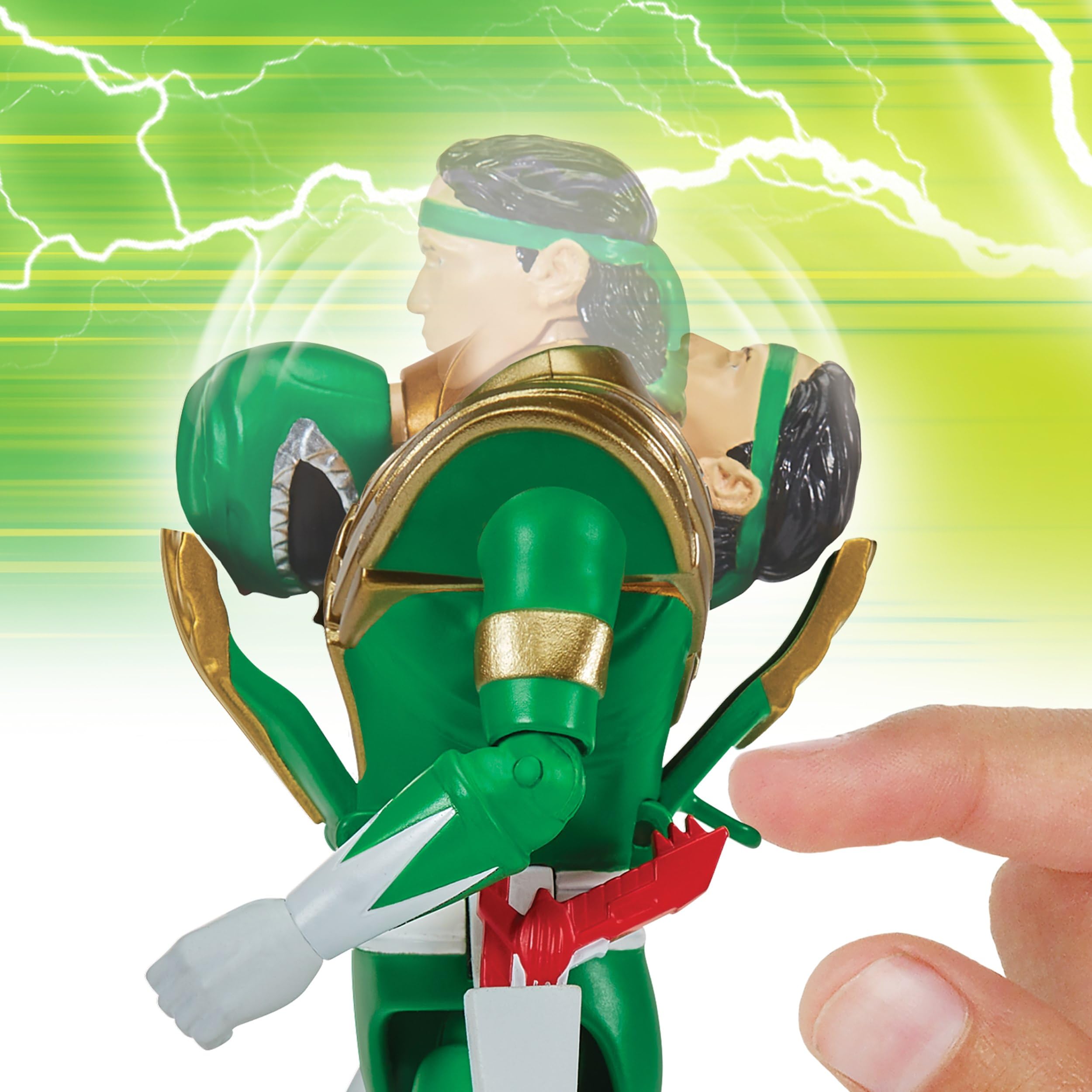 Playmates Power Rangers Auto-Morphin Green Ranger Action Figure | 15.2 cm | Ages 4+ 5