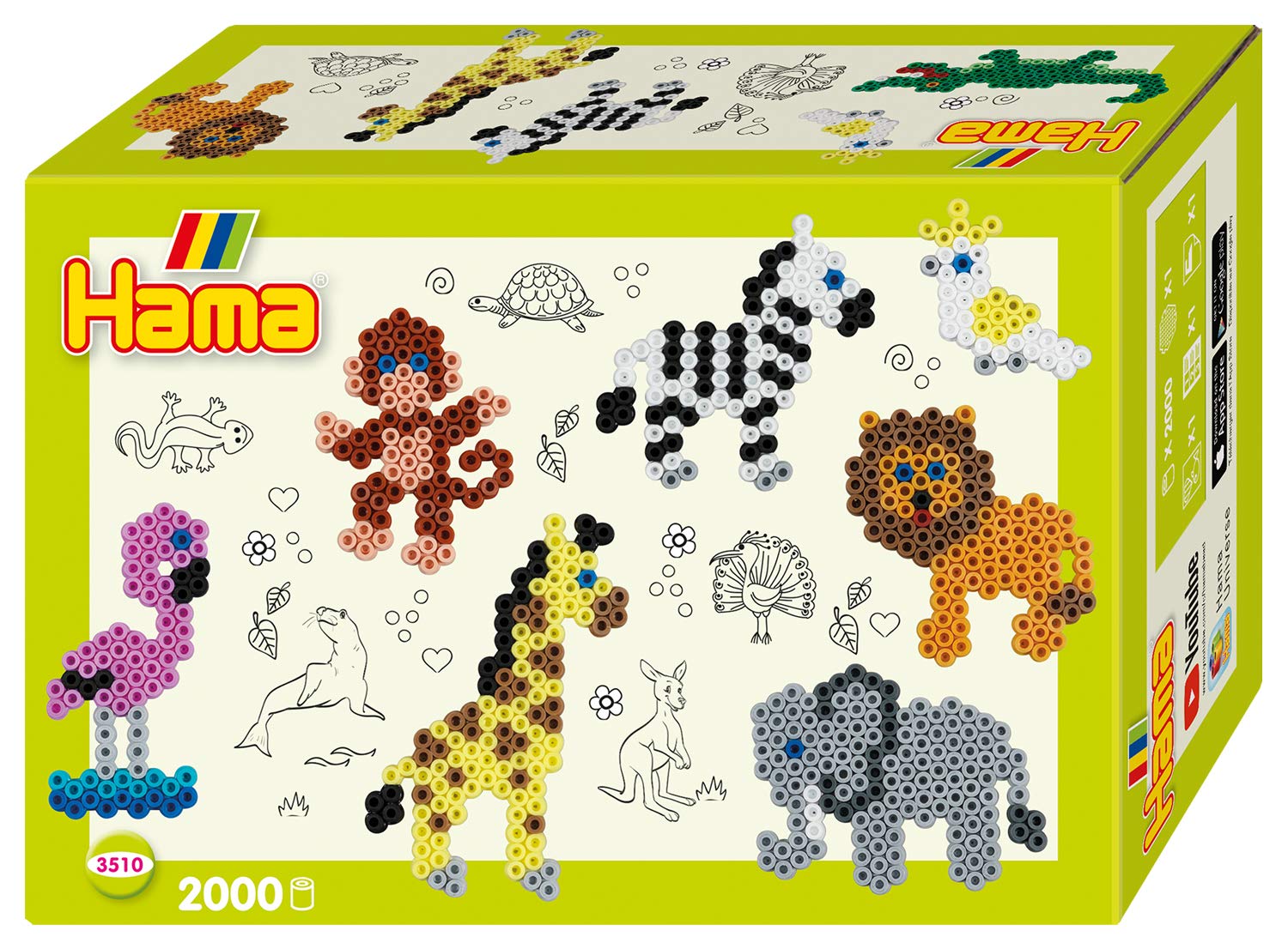 Hama Zoo Small World Beadwork Kit - 2000 Beads | Improves Motor Skills | Kid Age Range