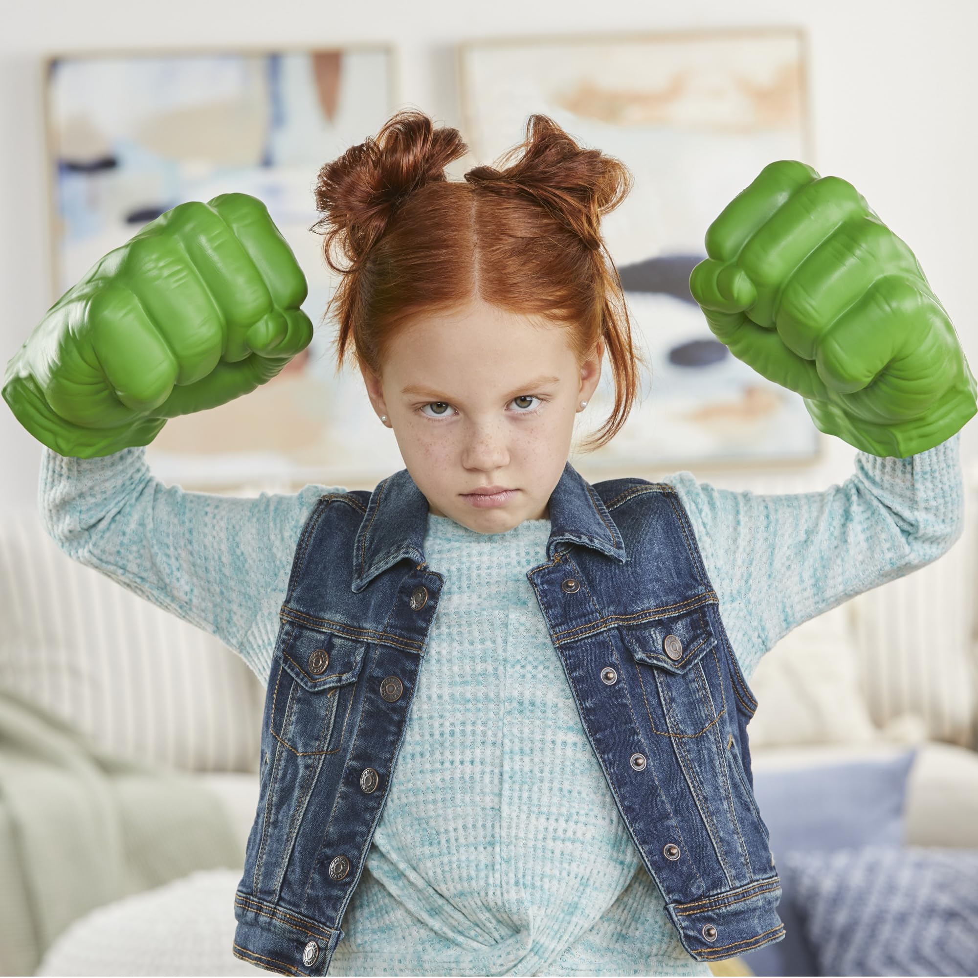 Marvel Hulk Gamma Smash Fists Roleplay Toy for Kids Ages 5+ | Green Foam Handwear 6