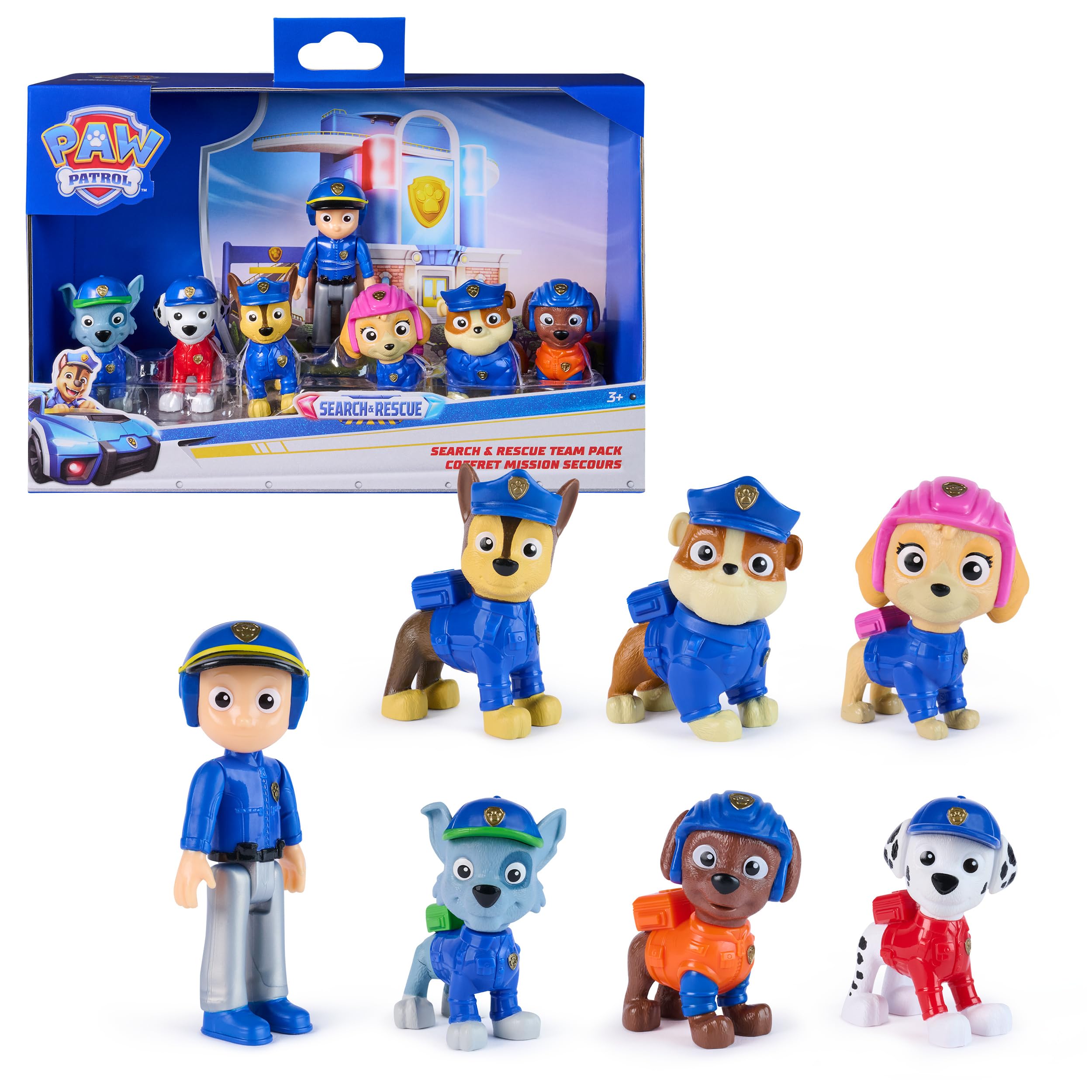 Paw Patrol Search & Rescue Team Pack with 7 Collectible Action Figures | Ages 3+ 1