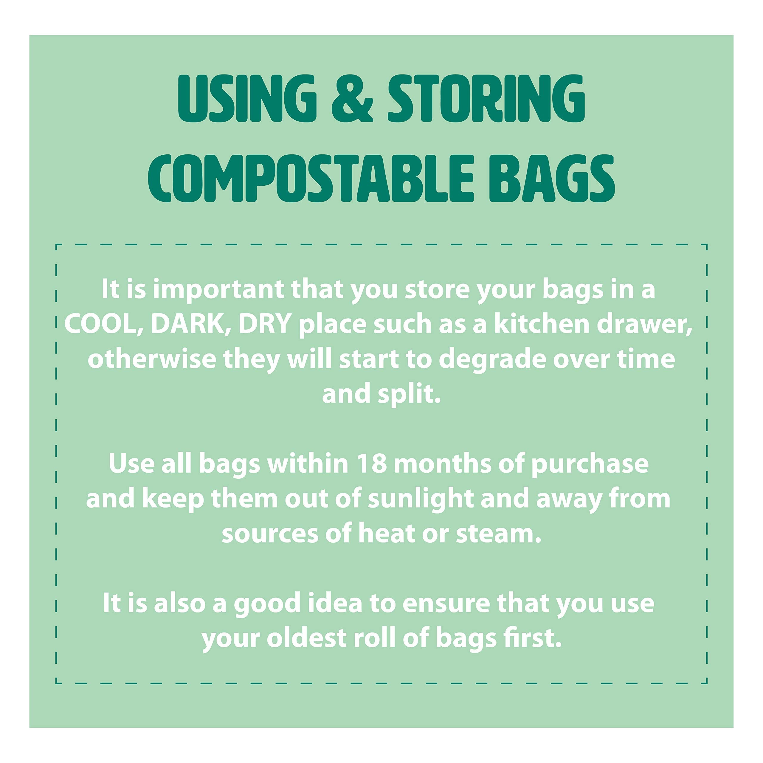 All-Green Compostable Kitchen Caddy Liners 6L - 150 Bags (3 Rolls) 6