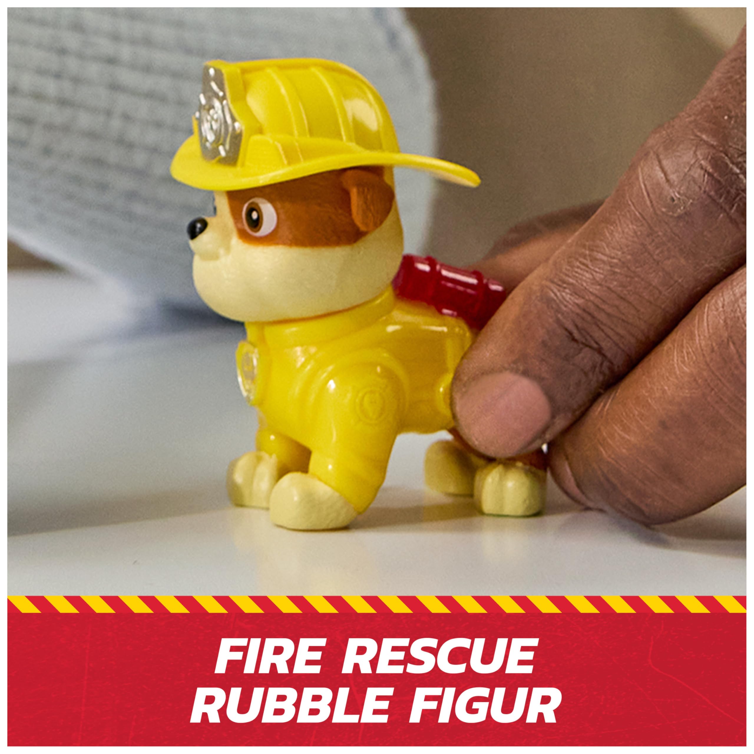 Paw Patrol Rubble Rescue Fire Dump Truck - 20.3 cm Vehicle with 5 cm Rubble Figure | Ages 3+ 8