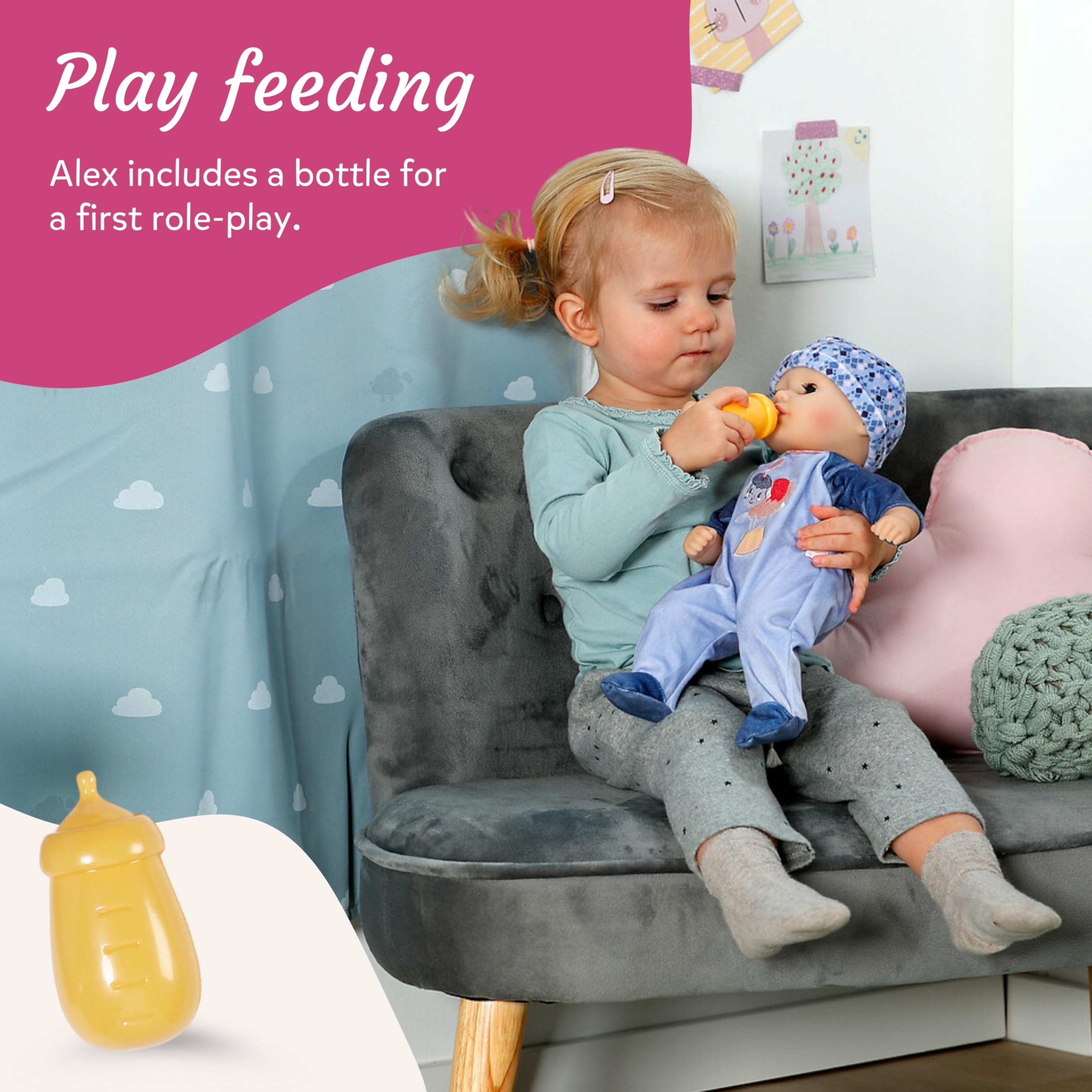 Baby Annabell Alex Soft 36cm Baby Doll with Sleeping Eyes - Ideal First Doll for Toddlers 1+ 11