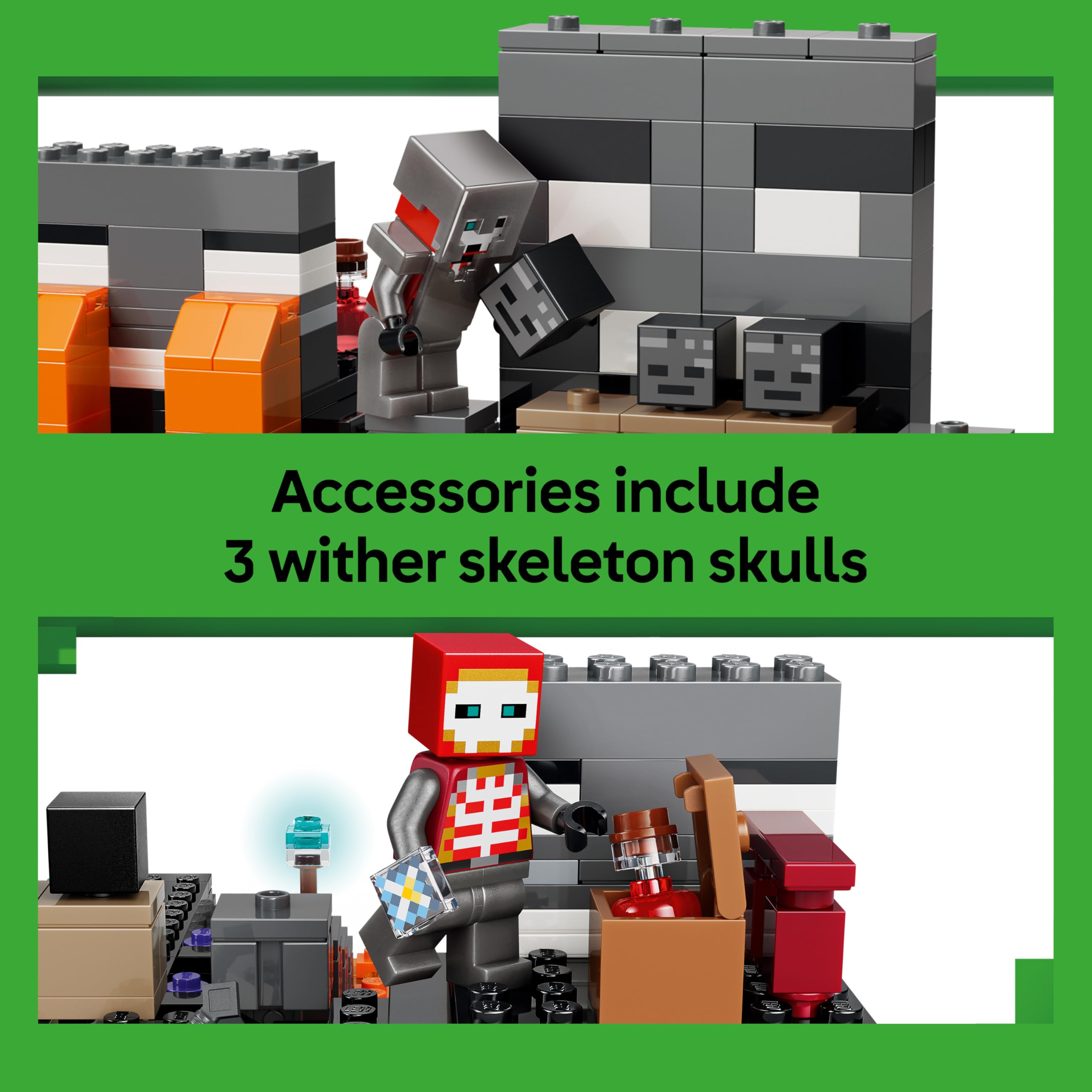 LEGO Minecraft Wither Battle Set 21590 - Interactive Nether Portal & Shrine Building Toy for Ages 8+ 3