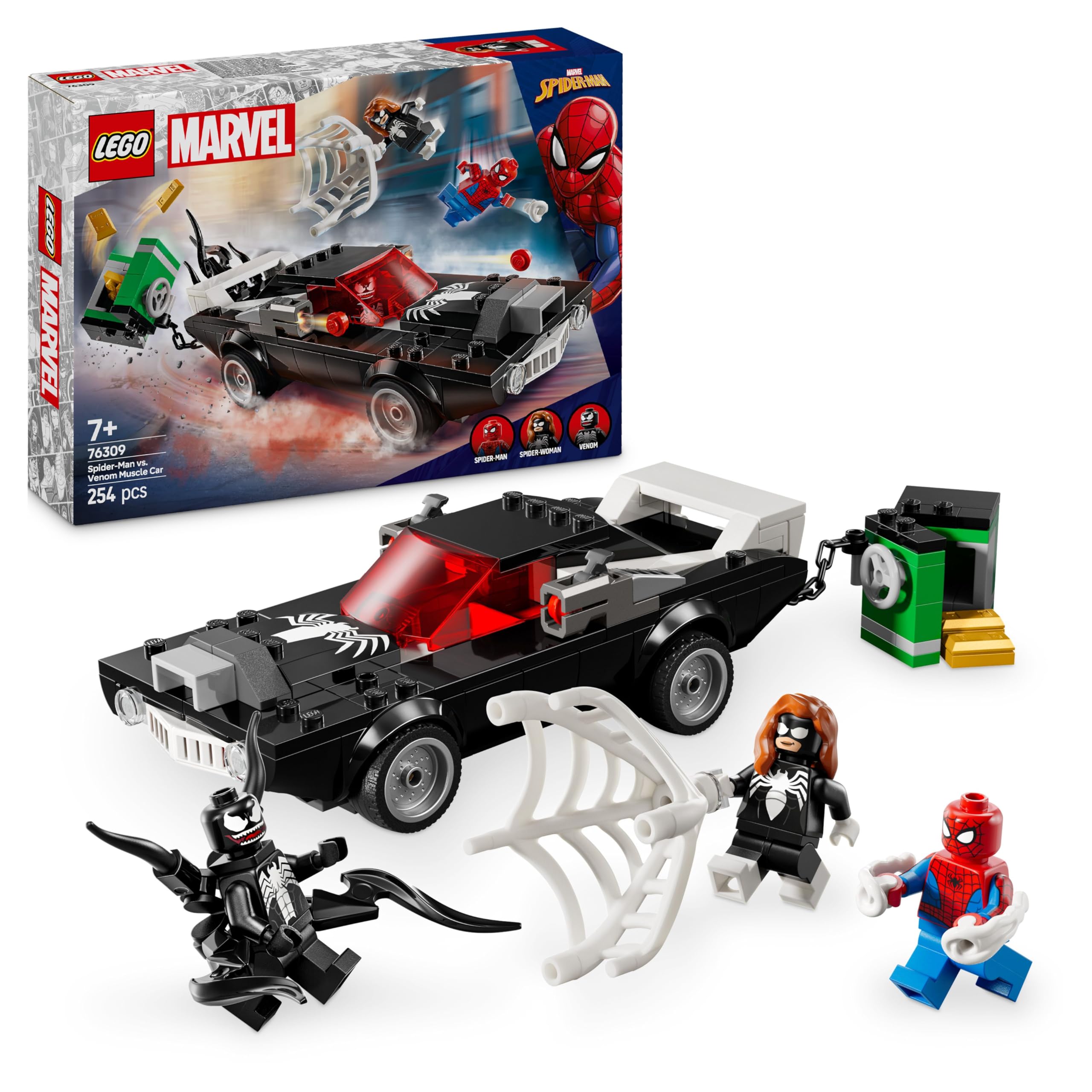 LEGO Marvel Spider-Man vs. Venom Muscle Car Building Set 76309 | Ages 7+ 1